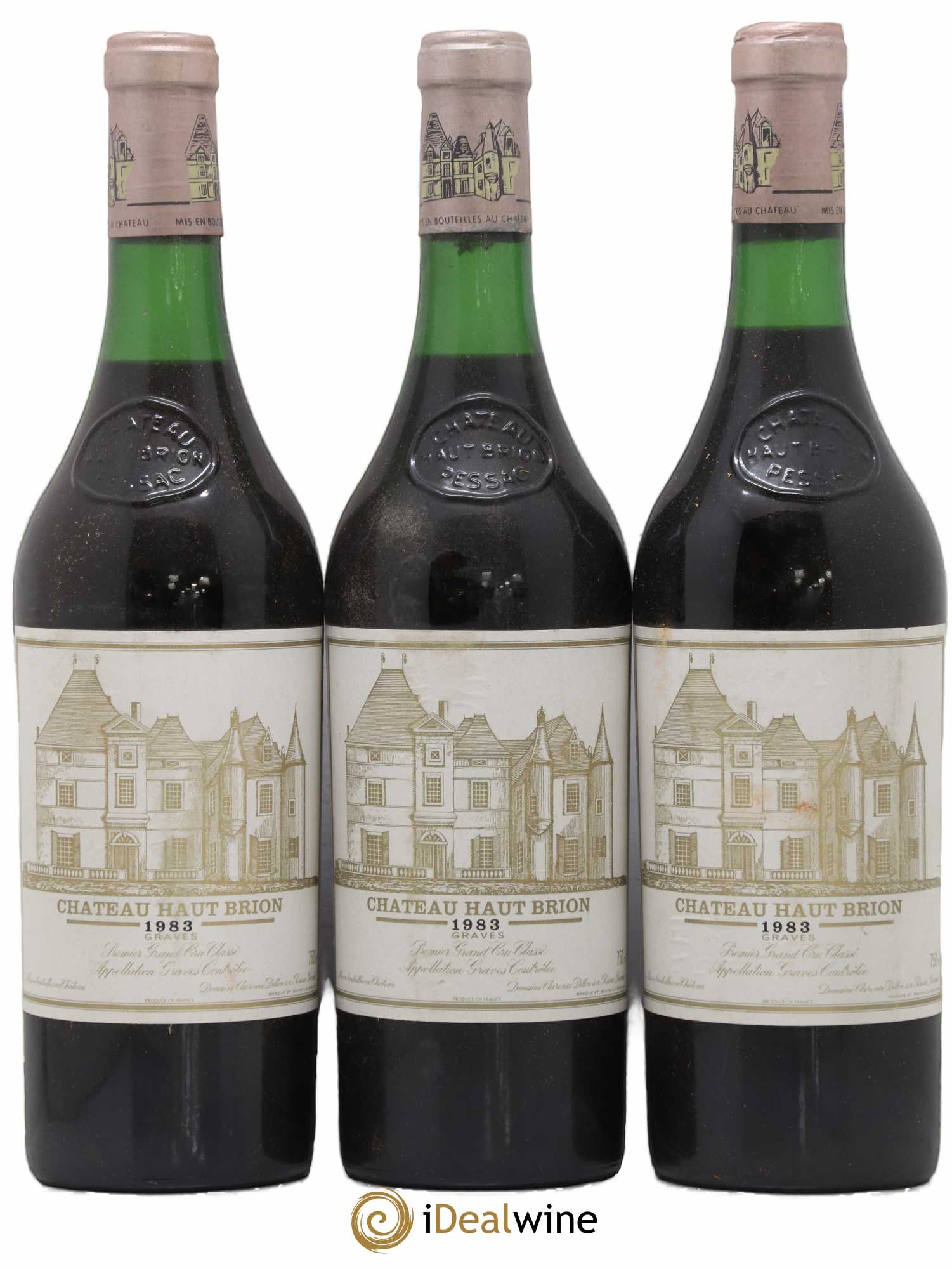 Château Haut Brion 1er Grand Cru Classé 1983 - Lot de 3 bouteilles - 0