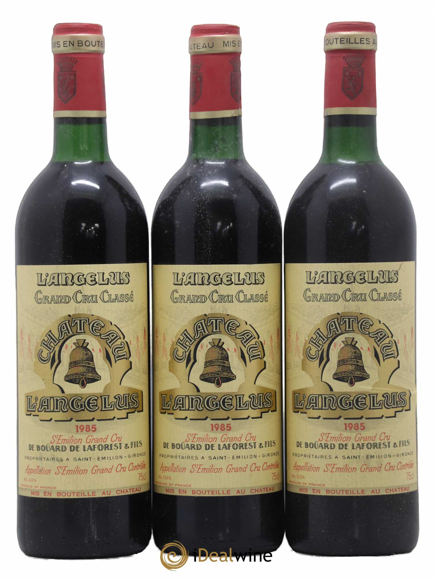 Château Angélus 1er Grand Cru Classé A 1985 - Lot de 3 bouteilles - 0