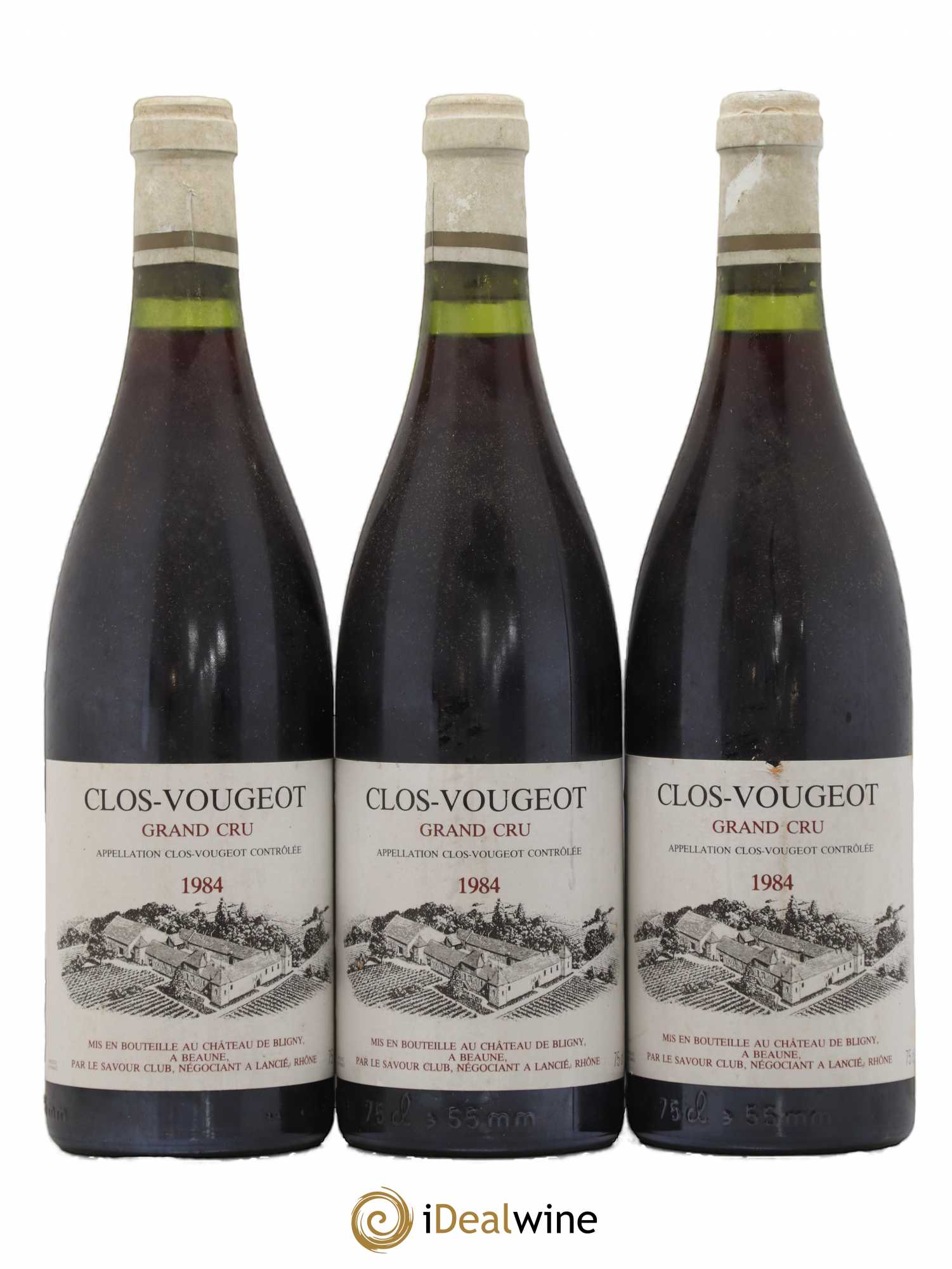 Clos de Vougeot Grand Cru Savour Club 1984 - Lot de 3 bouteilles - 0