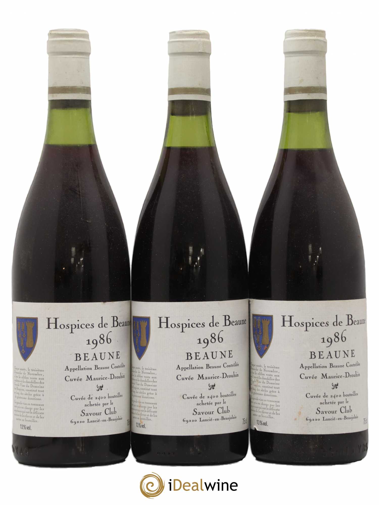 Beaune Maurice Drouhin Hospice de Beaune Savour Club 1986 - Posten von 3 Flaschen - 0