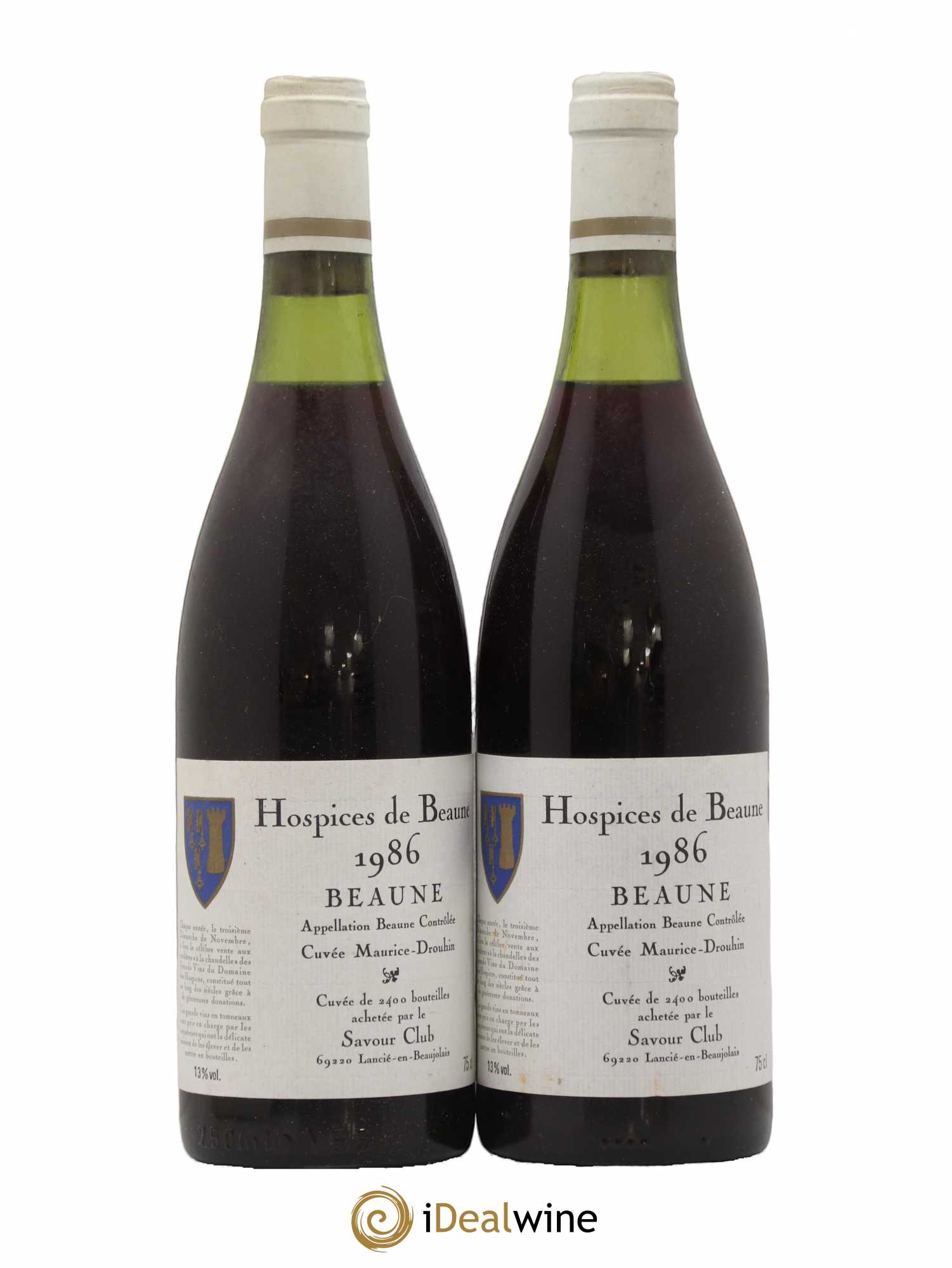 Beaune Maurice Drouhin Hospice de Beaune Savour Club 1986 - Posten von 2 Flaschen - 0