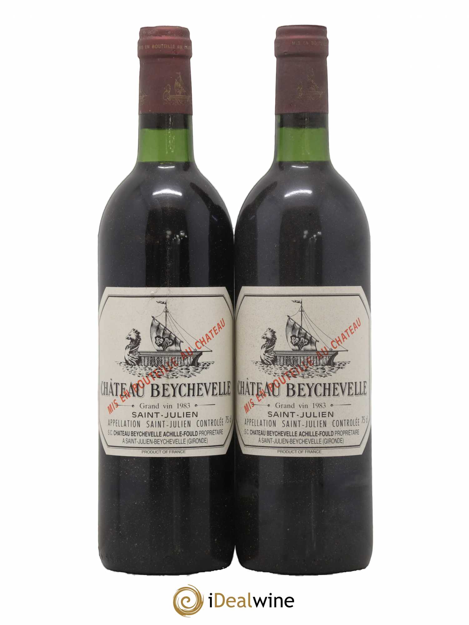 Château Beychevelle 4ème Grand Cru Classé 1983 - Lot de 2 bouteilles - 0