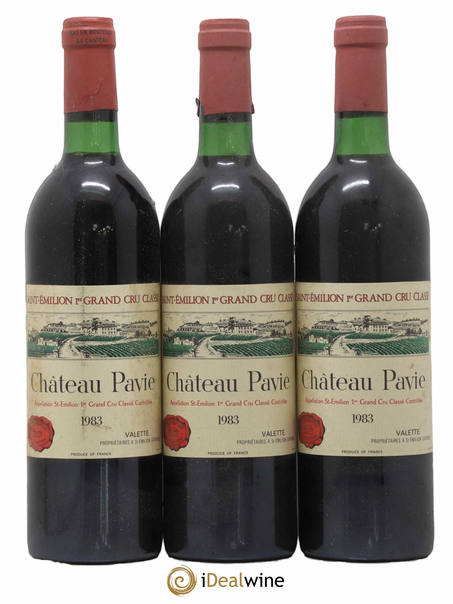 Château Pavie 1er Grand Cru Classé A 1983 - Lot de 3 bouteilles - 0