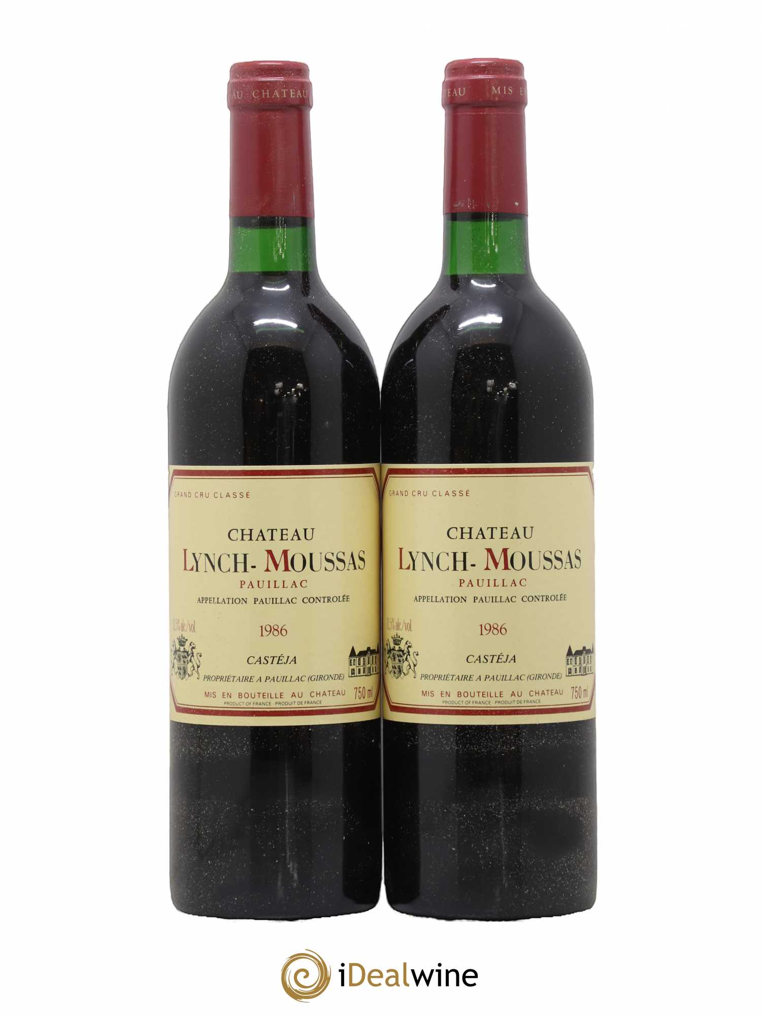 Château Lynch Moussas 5ème Grand Cru Classé 1986 - Lot de 2 bouteilles - 0