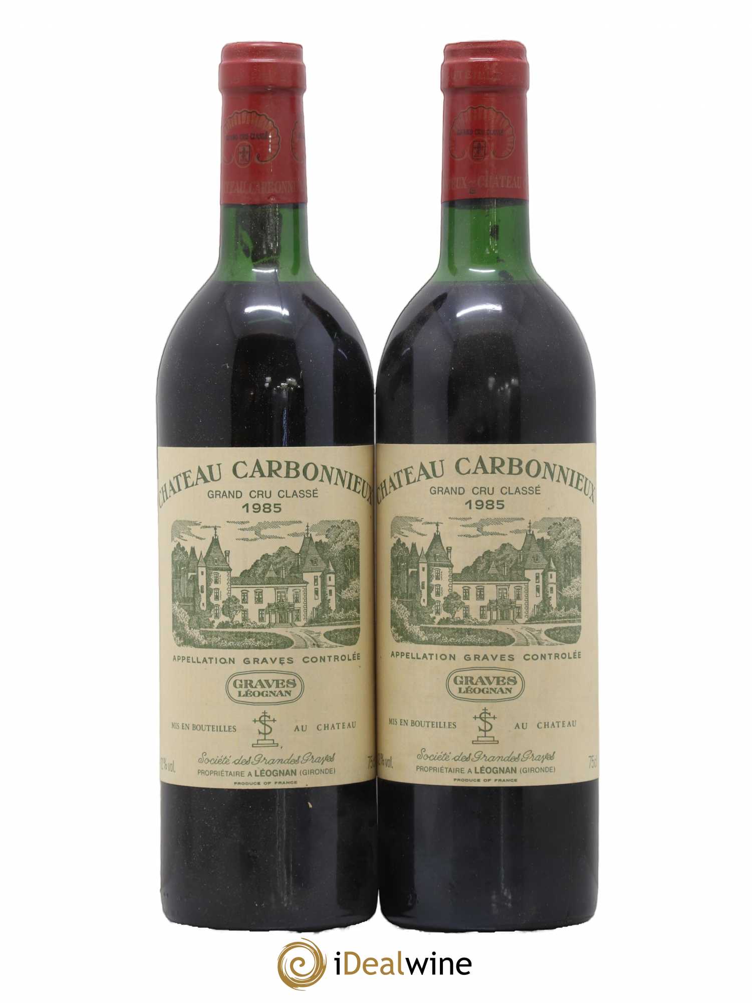 Château Carbonnieux Cru Classé de Graves 1985 - Lot de 2 bouteilles - 0