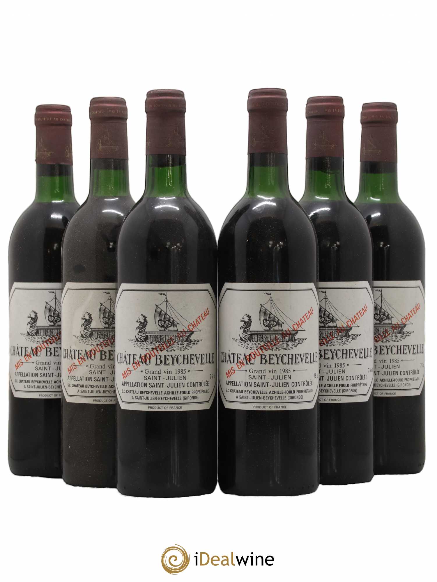 Château Beychevelle 4ème Grand Cru Classé 1985 - Lot de 6 bouteilles - 0