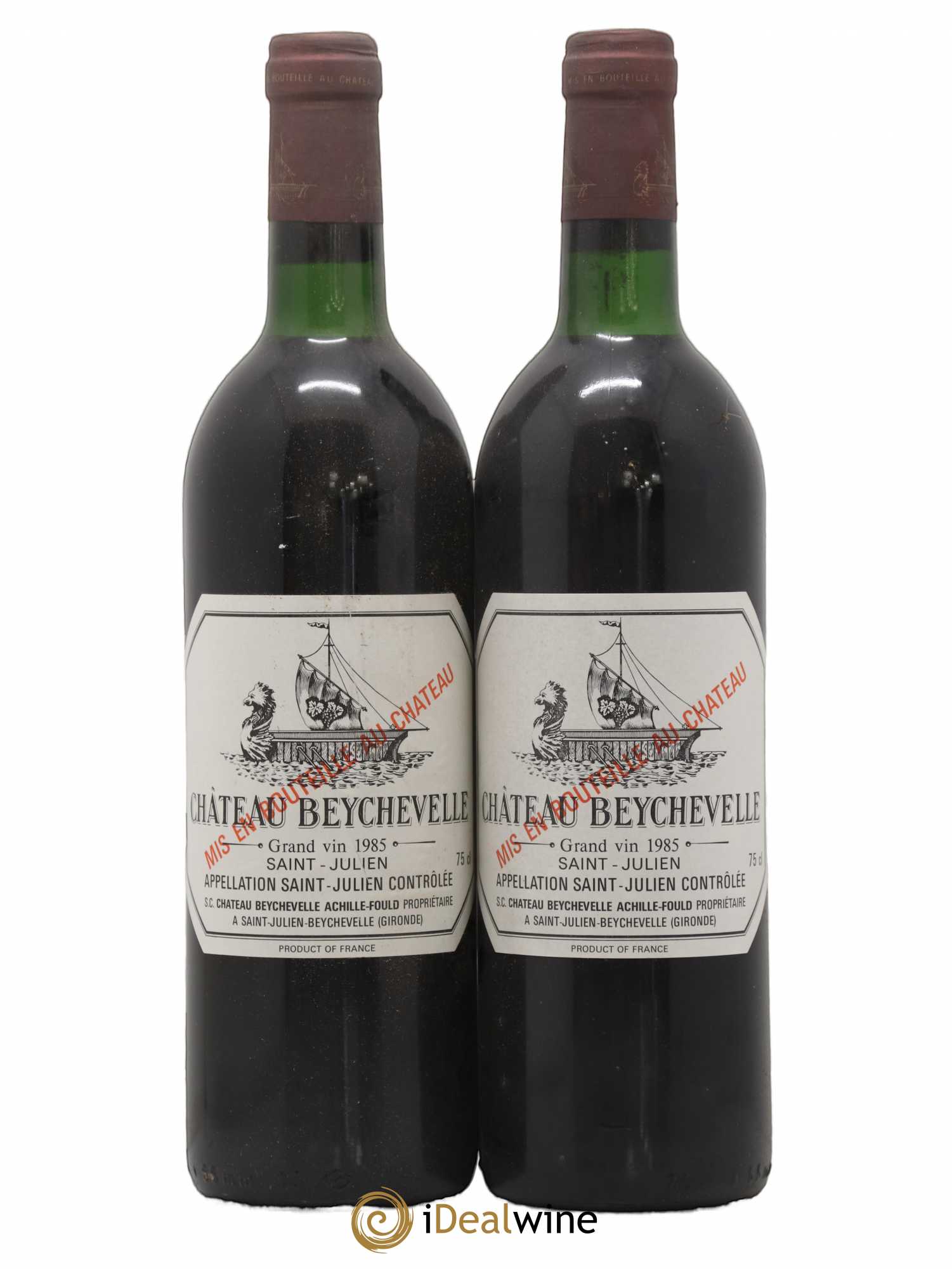 Château Beychevelle 4ème Grand Cru Classé 1985 - Lot de 2 bouteilles - 0