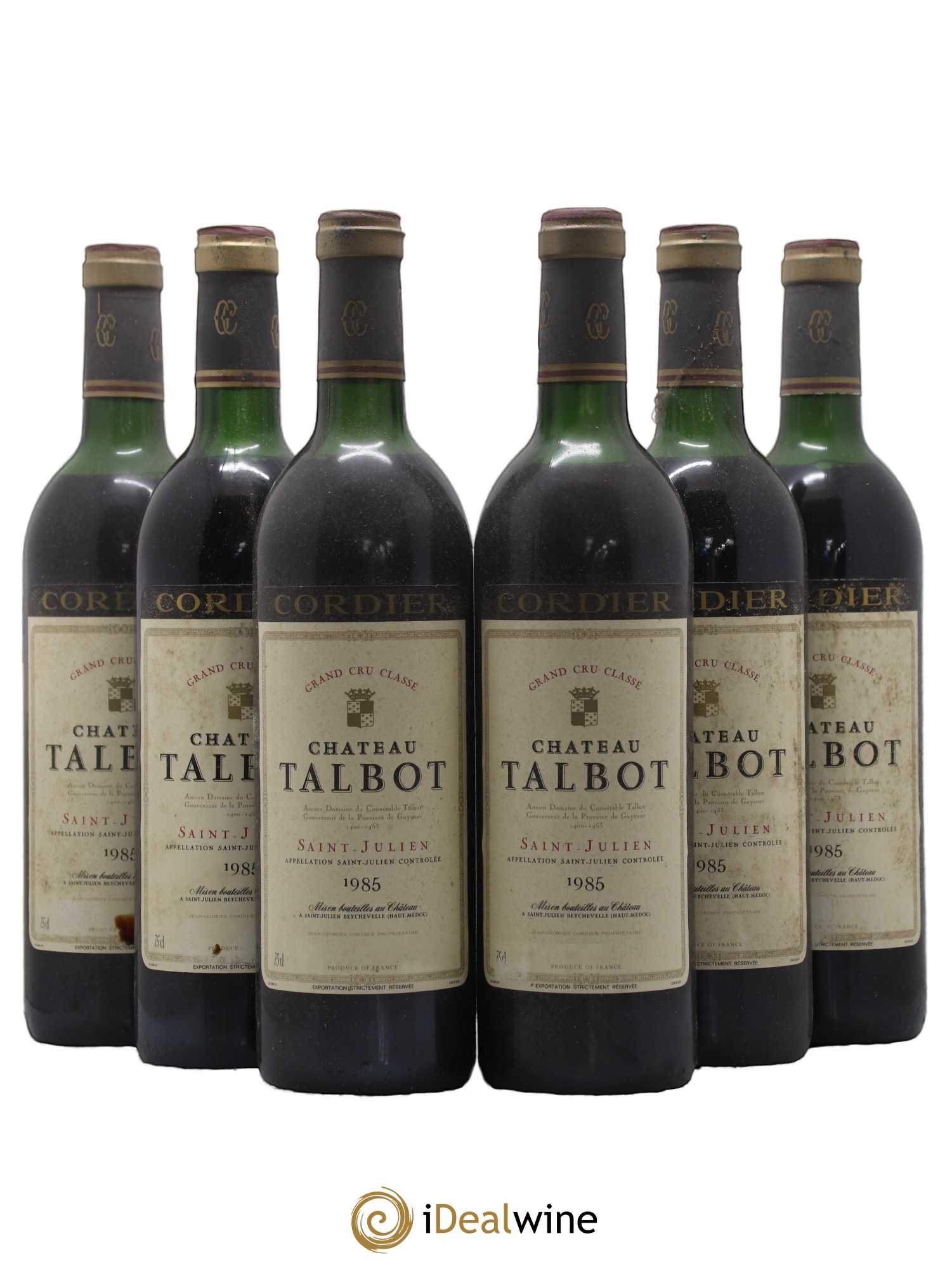 Château Talbot 4ème Grand Cru Classé 1985 - Lot de 6 bouteilles - 0
