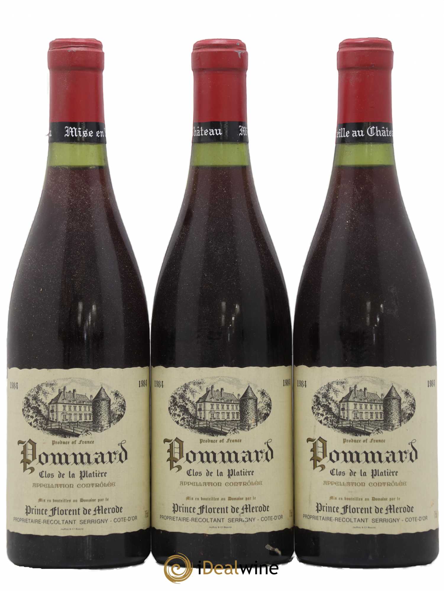 Pommard Clos de la Platiere Prince Florent de Merode 1984 - Posten von 3 Flaschen - 0