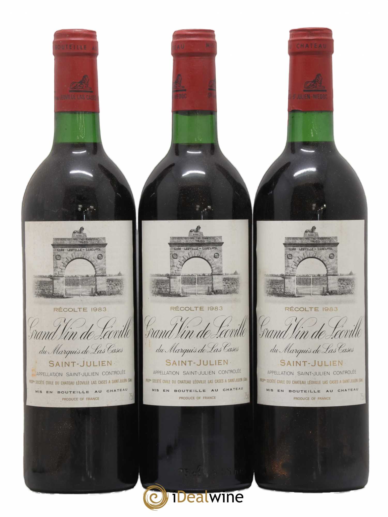 Château Léoville Las Cases 2ème Grand Cru Classé 1983 - Lot de 3 bouteilles - 0