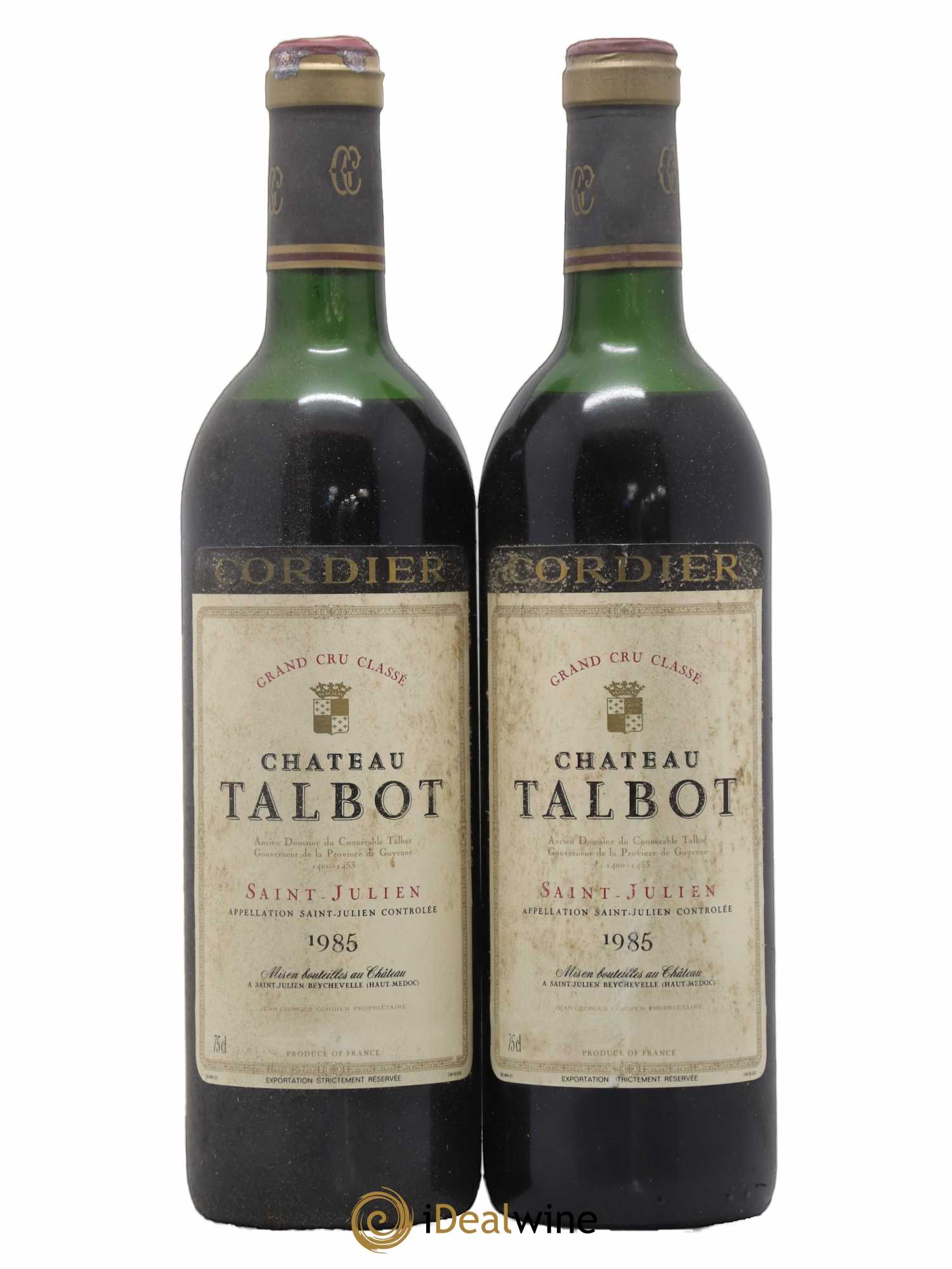 Château Talbot 4ème Grand Cru Classé 1985 - Lot de 2 bouteilles - 0