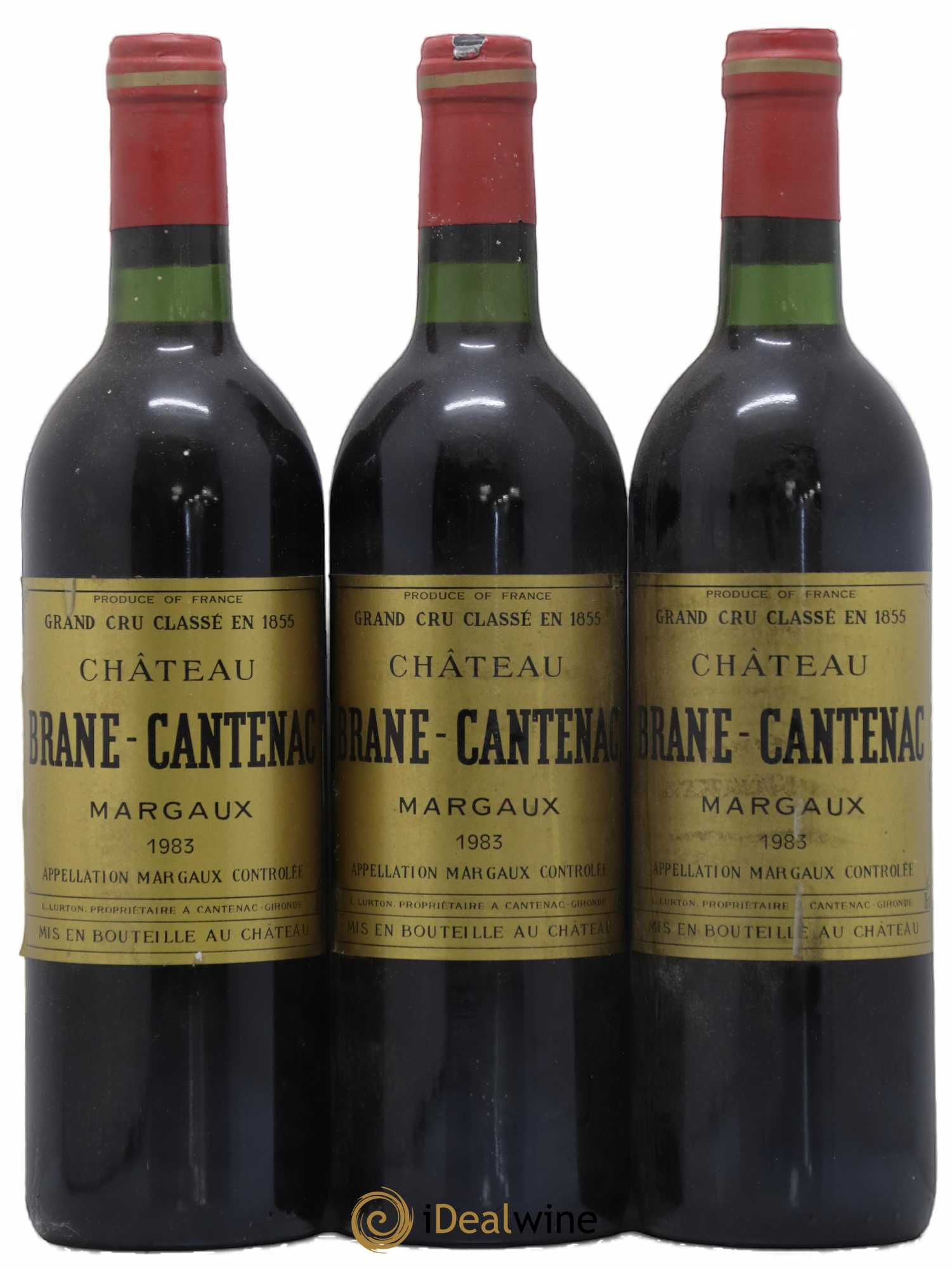 Château Brane Cantenac 2ème Grand Cru Classé 1983 - Lot de 3 bouteilles - 0