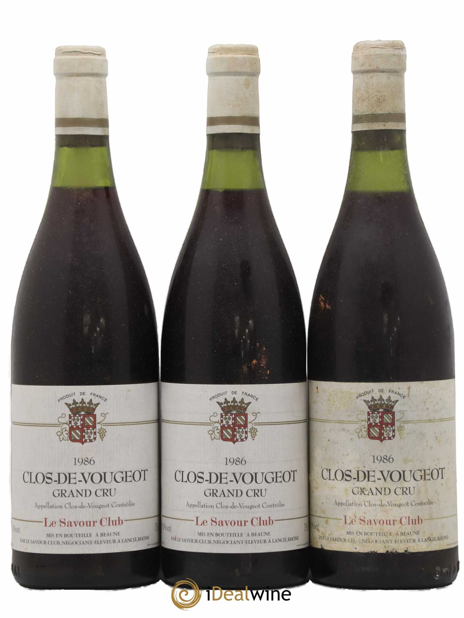 Clos de Vougeot Grand Cru Savour Club 1986 - Lot de 3 bouteilles - 0