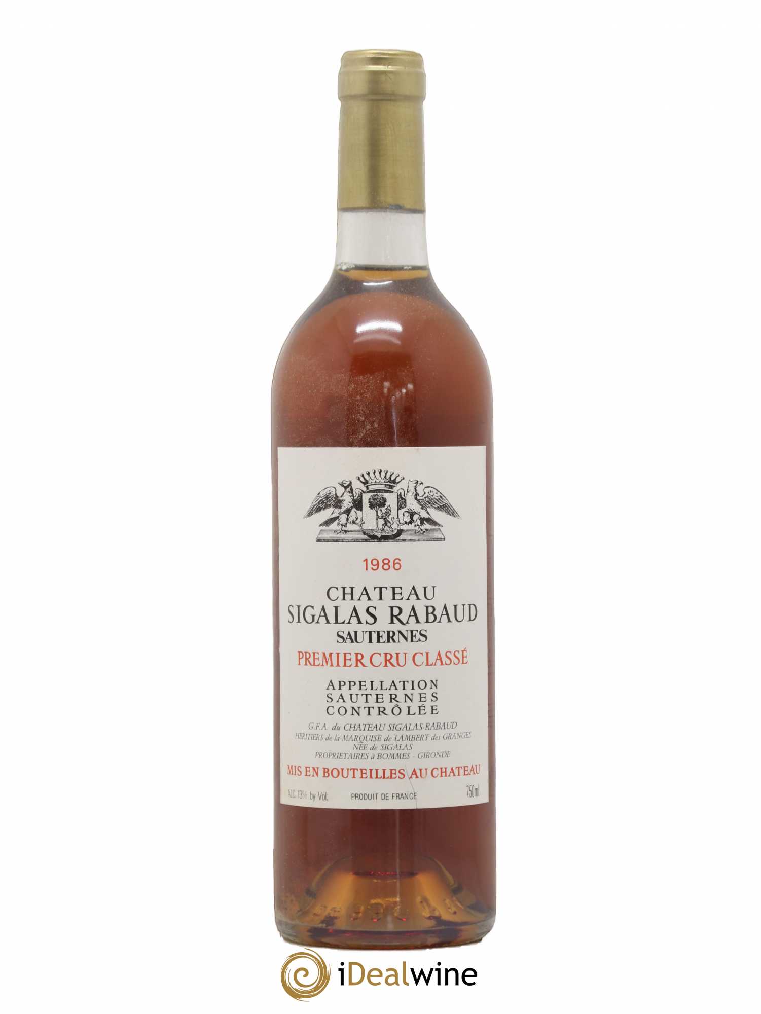 Château Sigalas Rabaud 1er Grand Cru Classé 1986 - Lotto di 1 bottiglia - 0