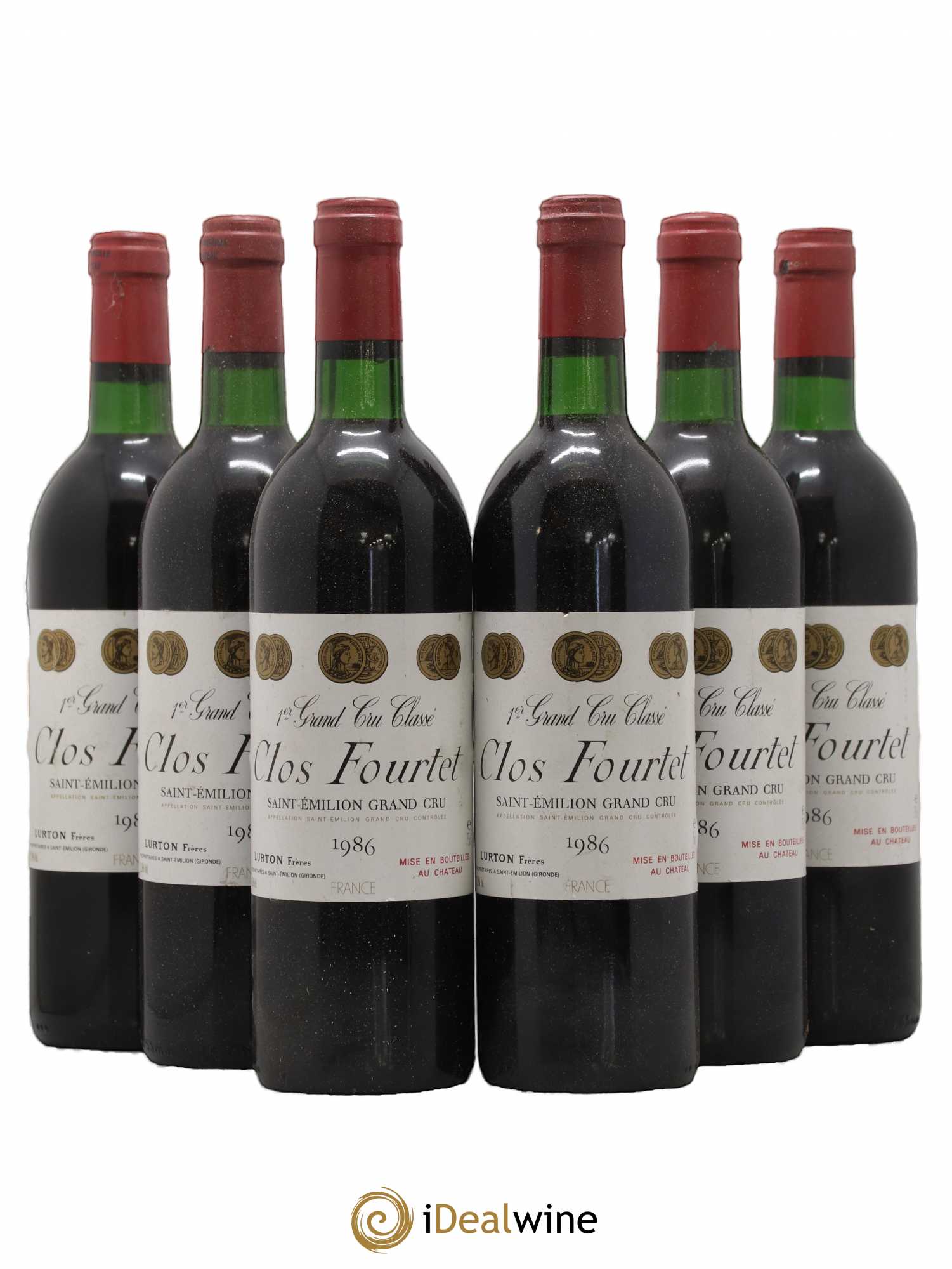 Clos Fourtet 1er Grand Cru Classé B 1986 - Lot de 6 bouteilles - 0