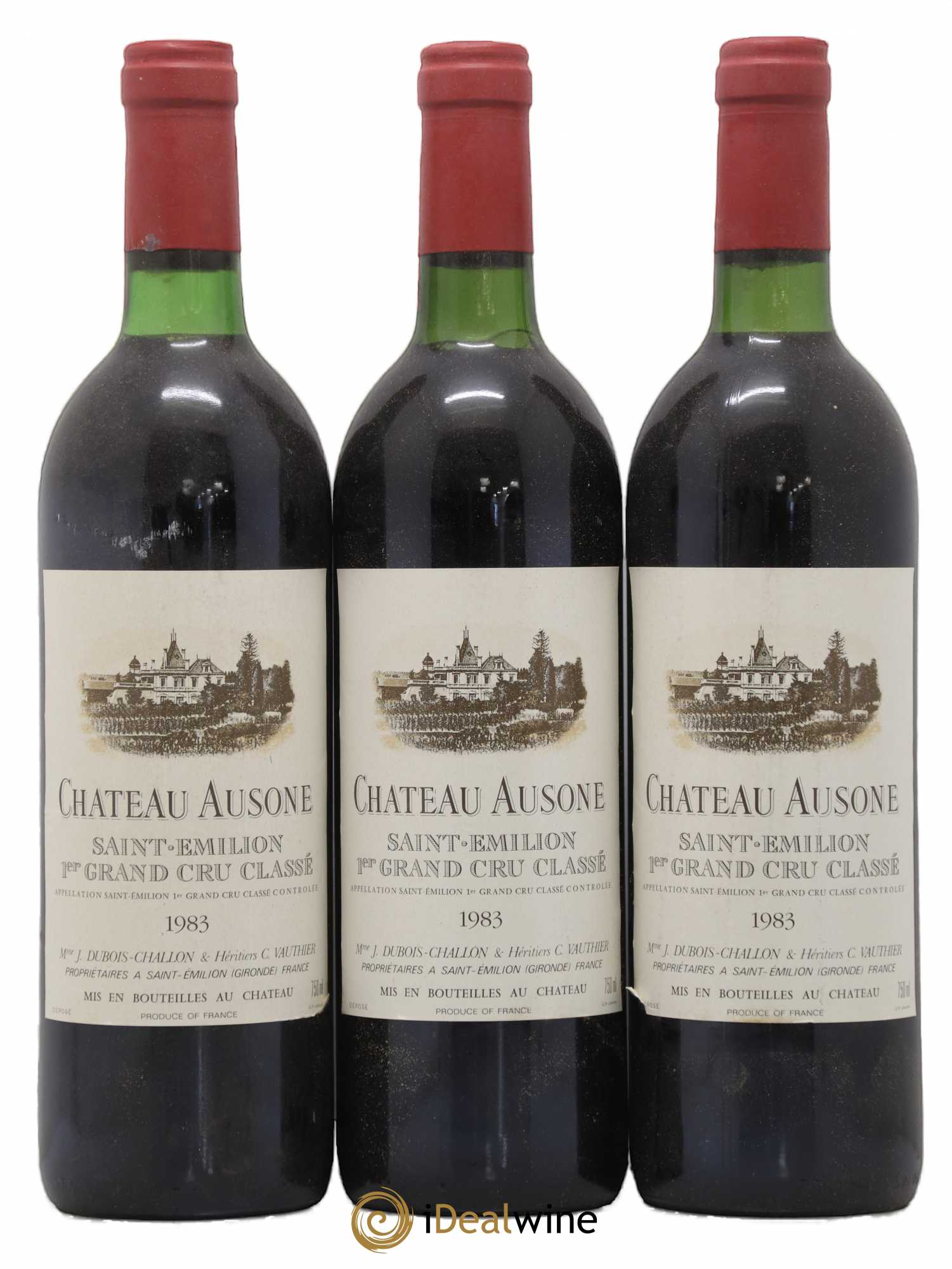 Château Ausone 1er Grand Cru Classé A 1983 - Lot de 3 bouteilles - 0
