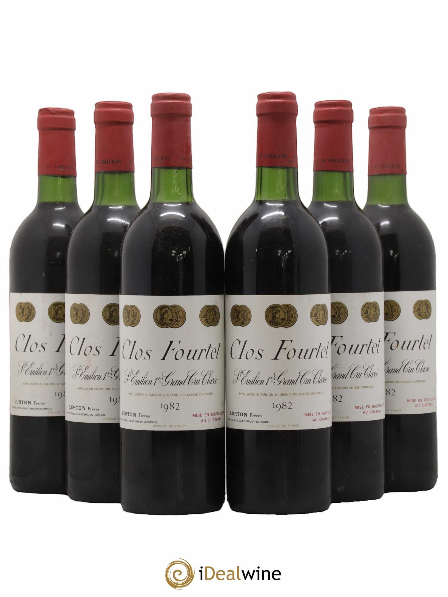 Clos Fourtet 1er Grand Cru Classé B 1982 - Lot de 6 bouteilles - 0