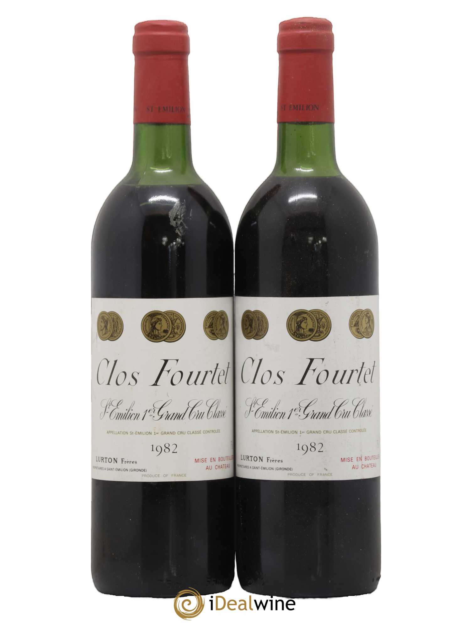 Clos Fourtet 1er Grand Cru Classé B 1982 - Lot de 2 bouteilles - 0