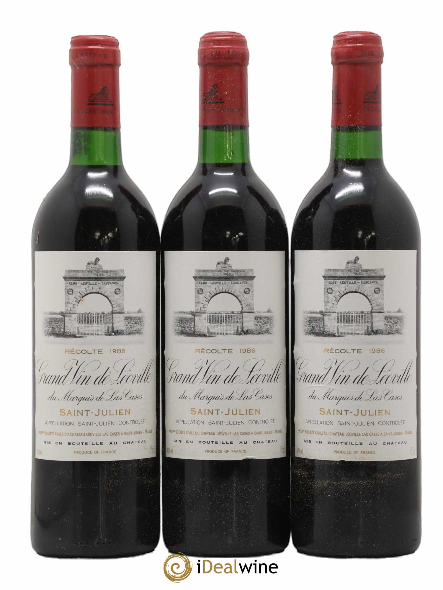 Château Léoville Las Cases 2ème Grand Cru Classé 1986 - Lot de 3 bouteilles - 0