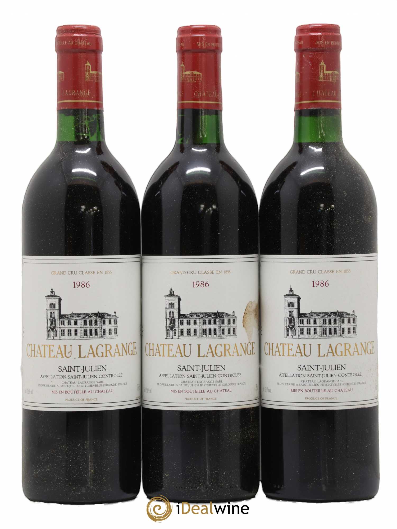 Château Lagrange 3ème Grand Cru Classé 1986 - Lot de 3 bouteilles - 0