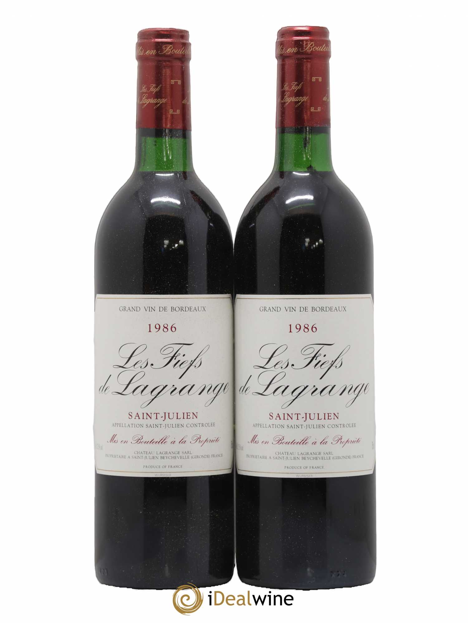 Les Fiefs de Lagrange Second Vin 1986 - Lot de 2 bouteilles - 0
