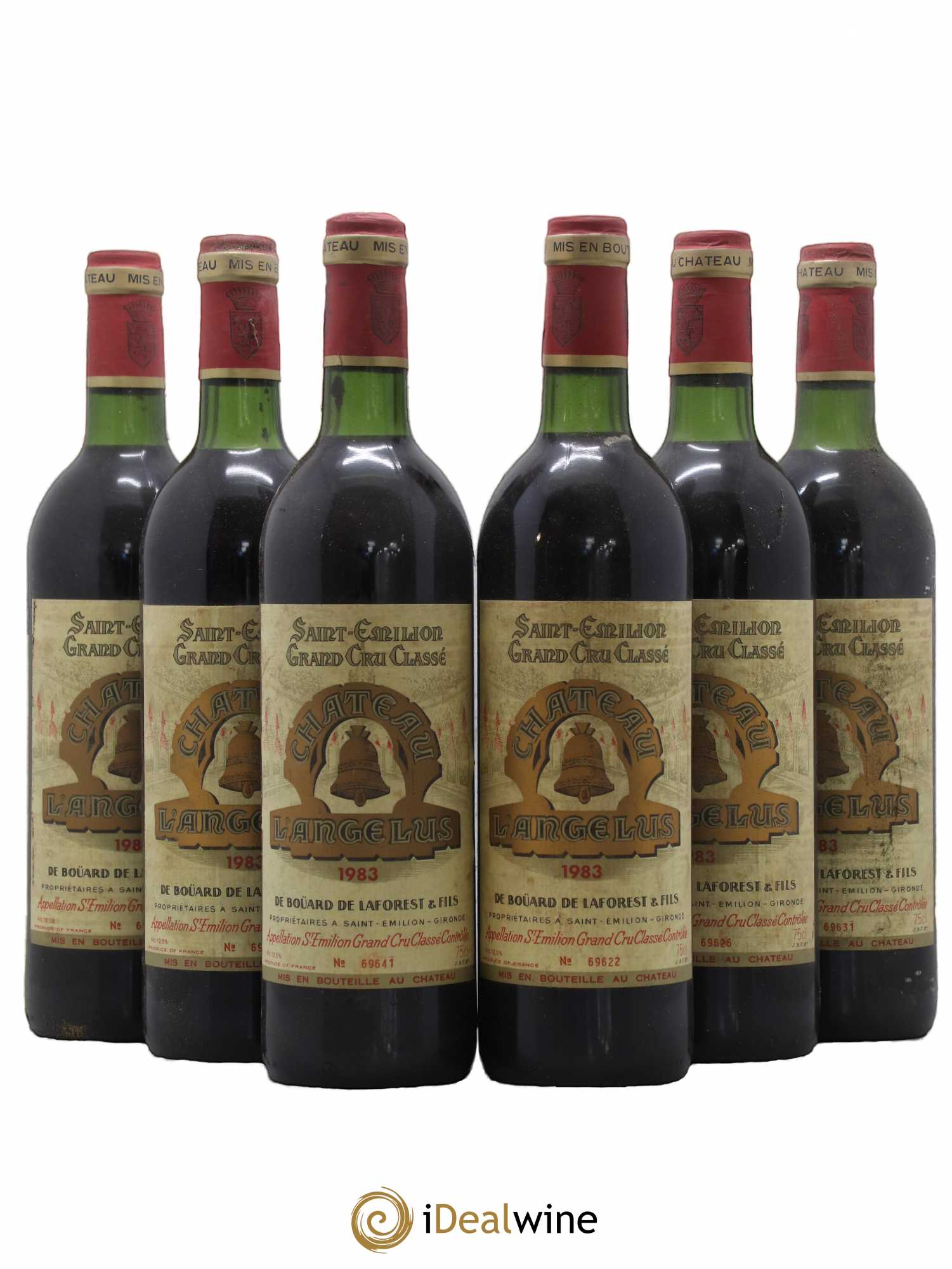Château Angélus 1er Grand Cru Classé A 1983 - Lot de 6 bouteilles - 0