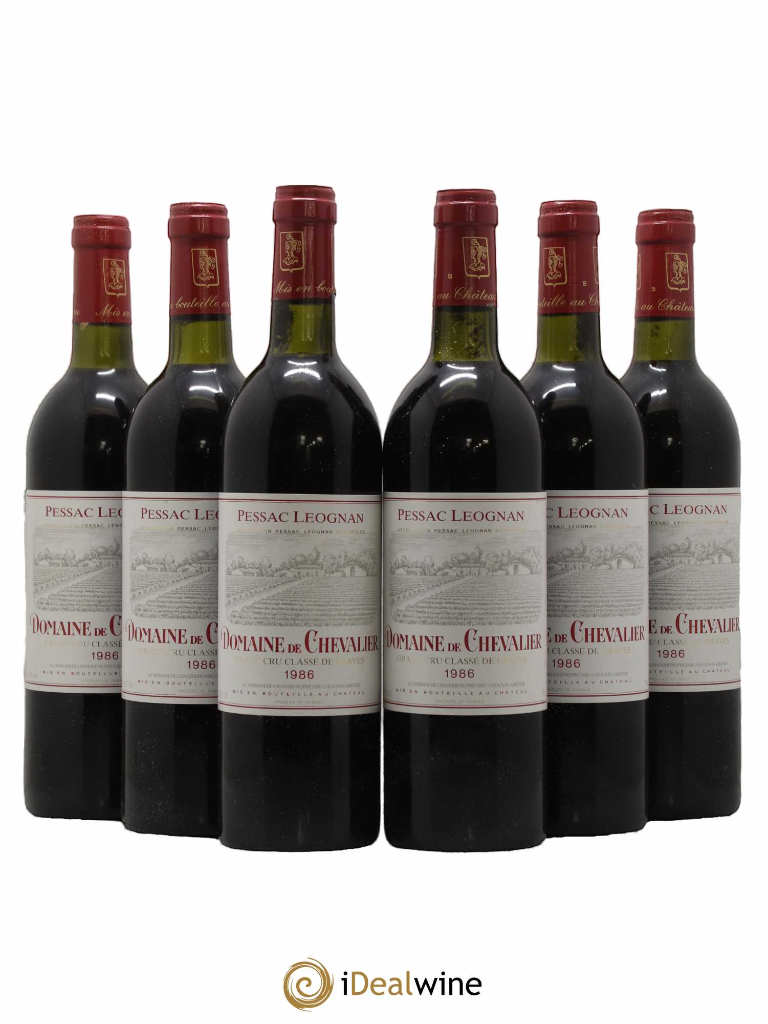 Domaine de Chevalier Cru Classé de Graves 1986 - Lot de 6 bouteilles - 0