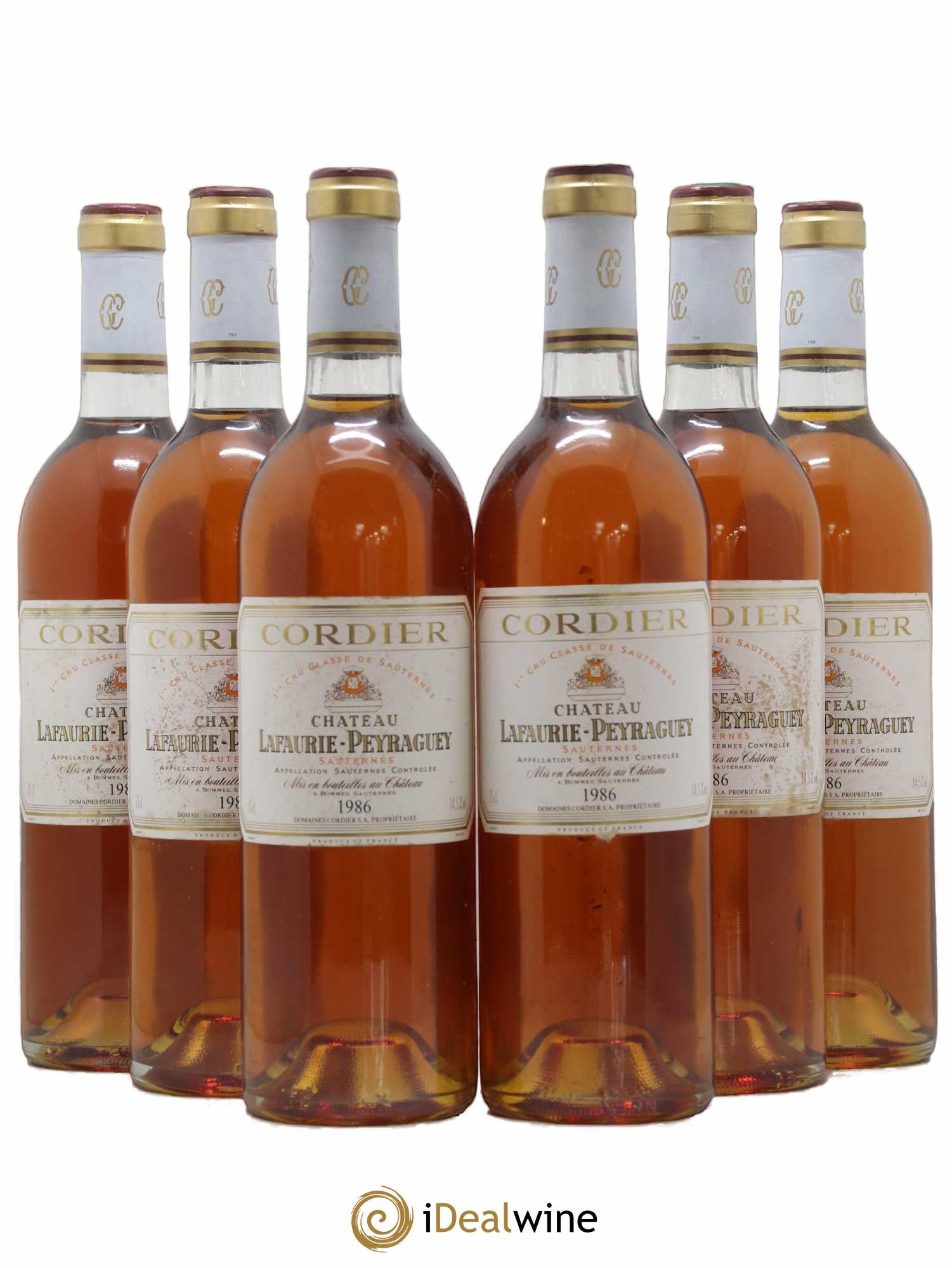 Château Lafaurie-Peyraguey 1er Grand Cru Classé 1986 - Lotto di 6 bottiglie - 0