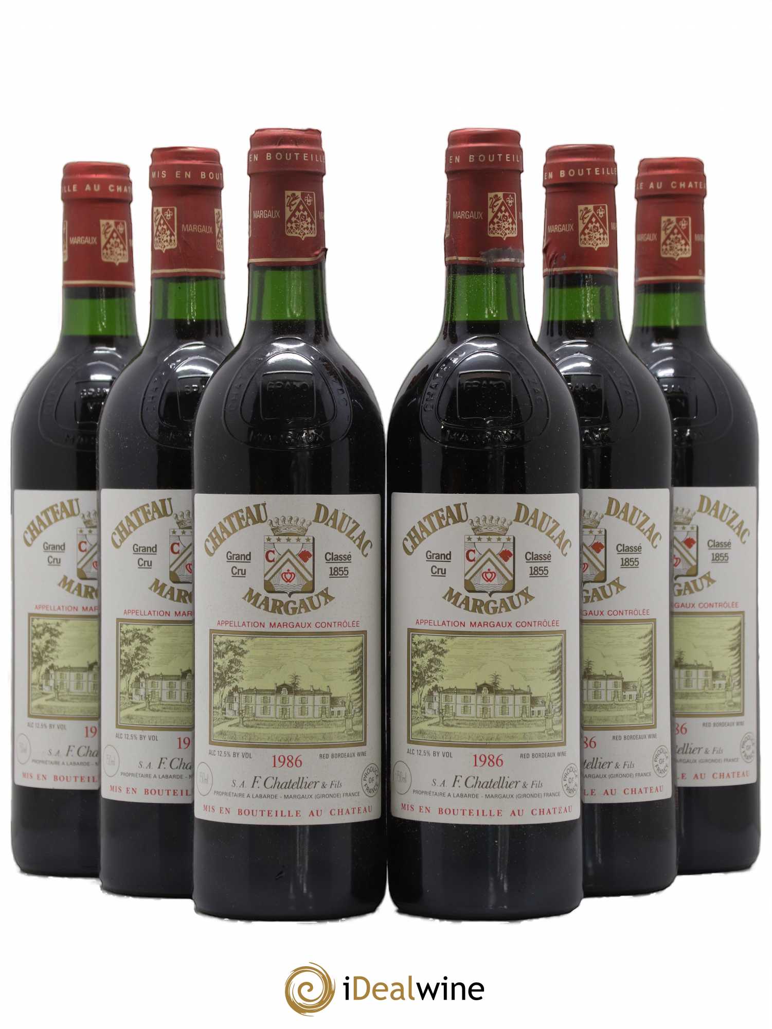 Château Dauzac 5ème Grand Cru Classé 1986 - Lot de 6 bouteilles - 0