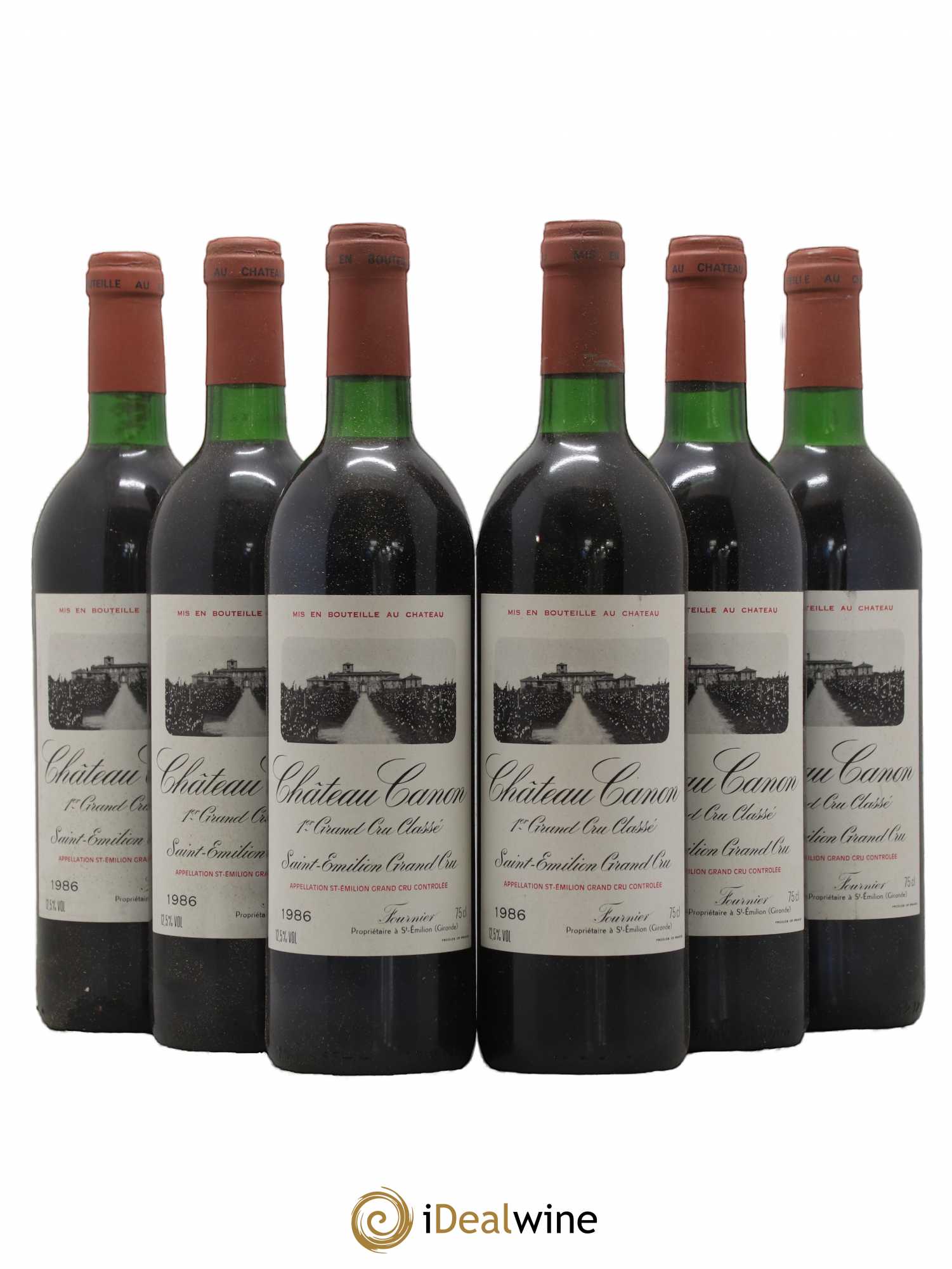Château Canon 1er Grand Cru Classé B 1986 - Lot de 6 bouteilles - 0