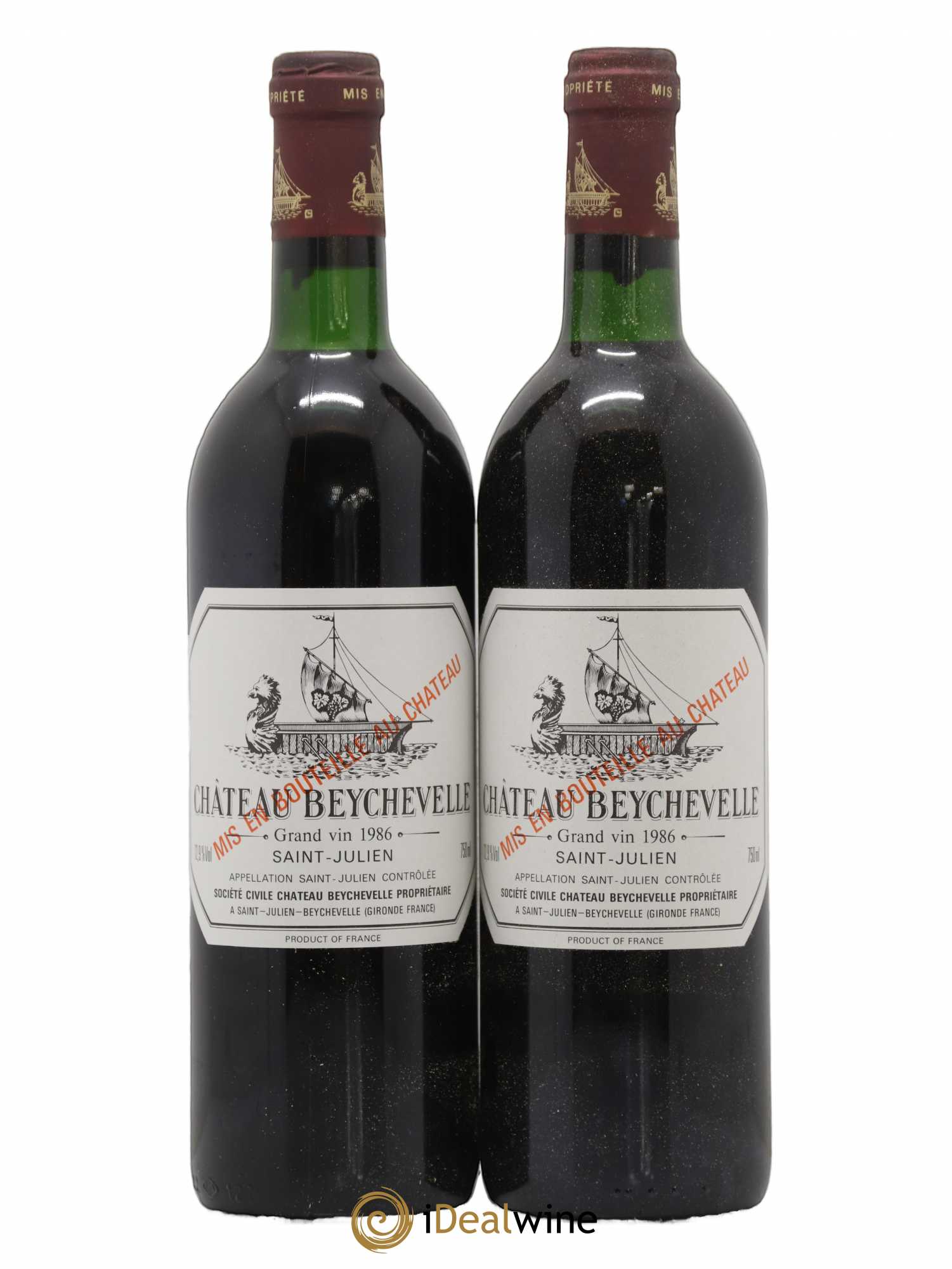 Château Beychevelle 4ème Grand Cru Classé 1986 - Lot de 2 bouteilles - 0