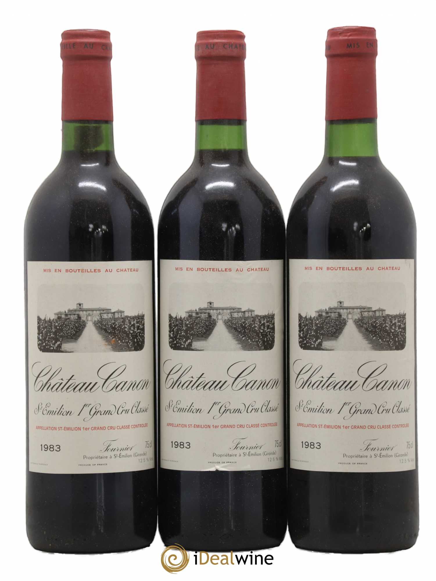 Château Canon 1er Grand Cru Classé B 1983 - Lot de 3 bouteilles - 0