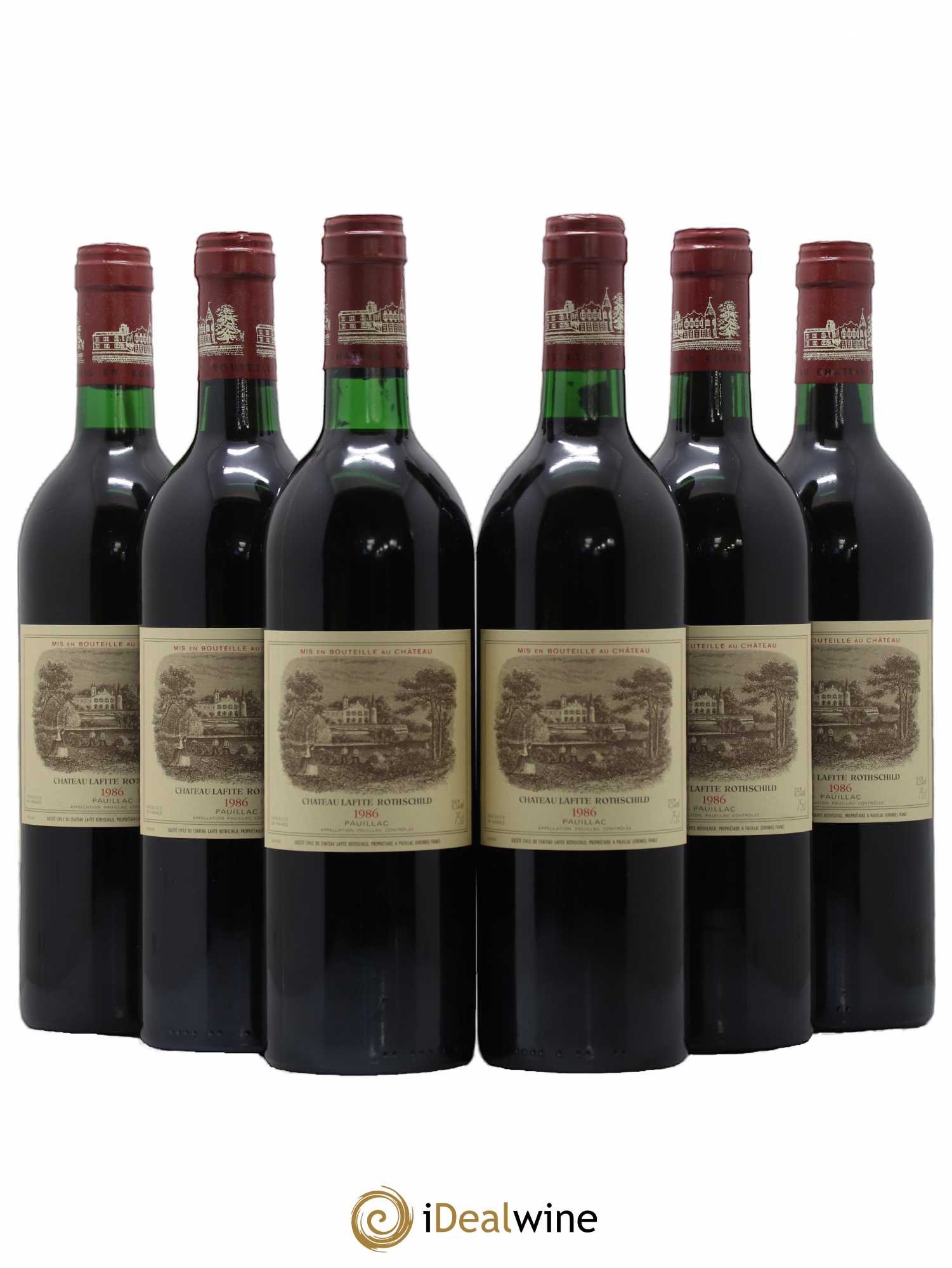 Château Lafite Rothschild 1er Grand Cru Classé 1986 - Lot de 6 bouteilles - 0