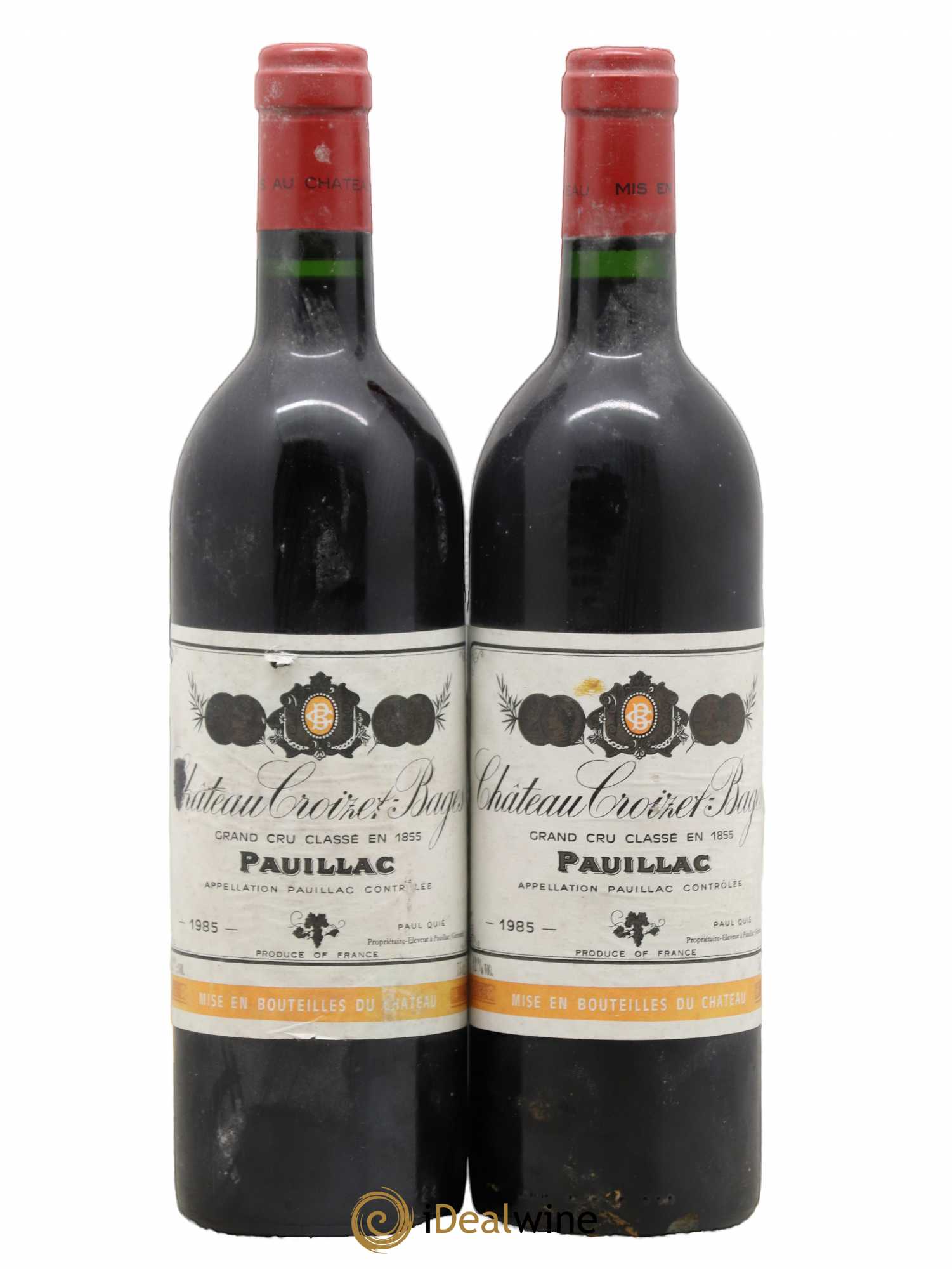 Château Croizet Bages 5ème Grand Cru Classé 1985 - Lot de 2 bouteilles - 0