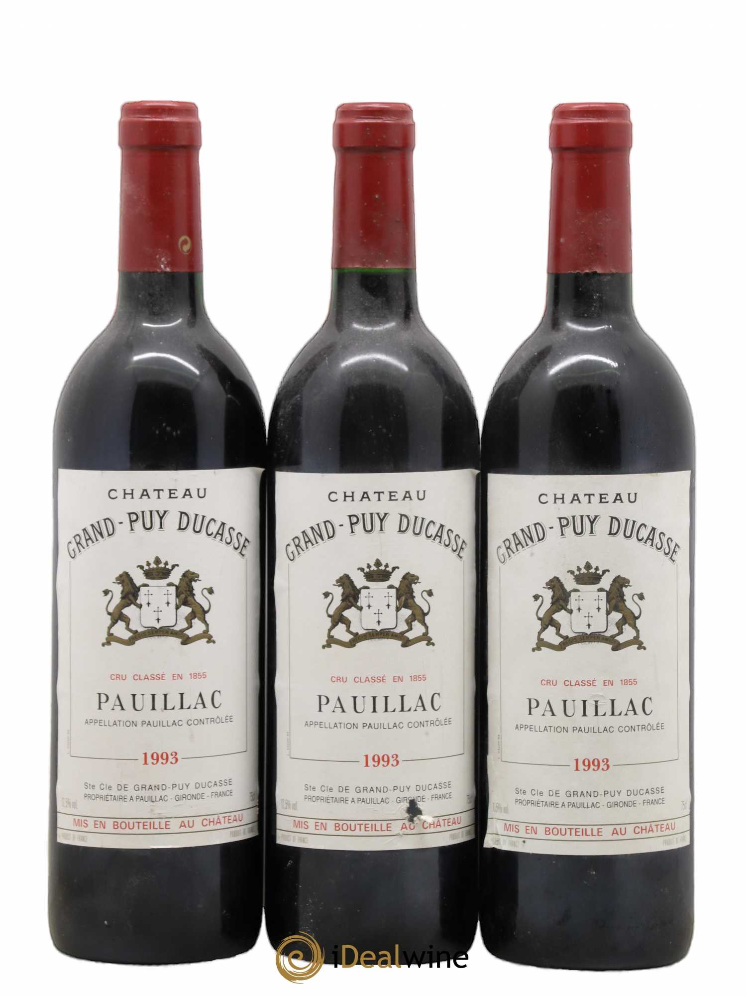 Château Grand Puy Ducasse 5ème Grand Cru Classé 1993 - Lot de 3 bouteilles - 0