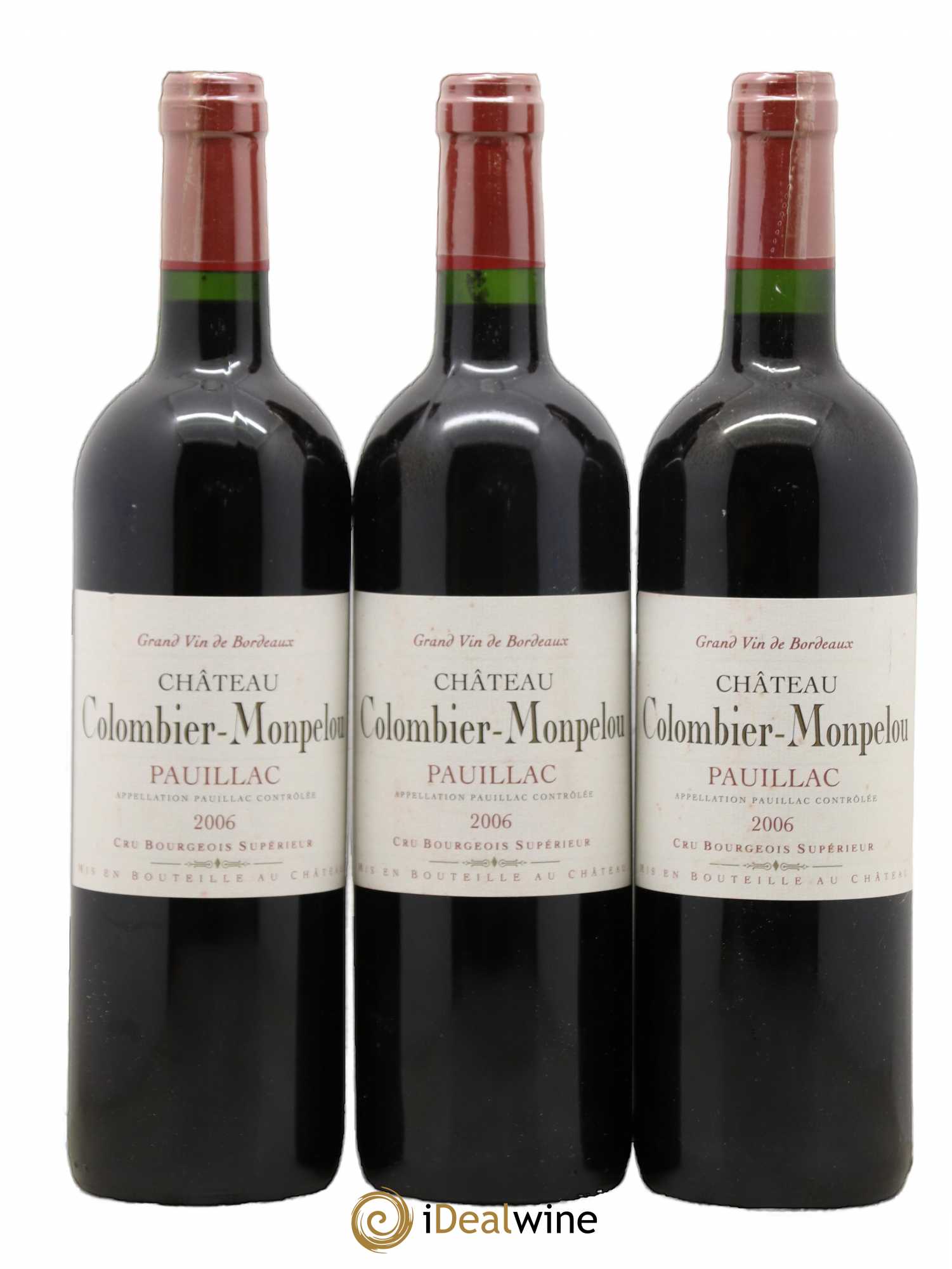 Château Colombier Monpelou Cru Bourgeois 2006 - Lot de 3 bouteilles - 0