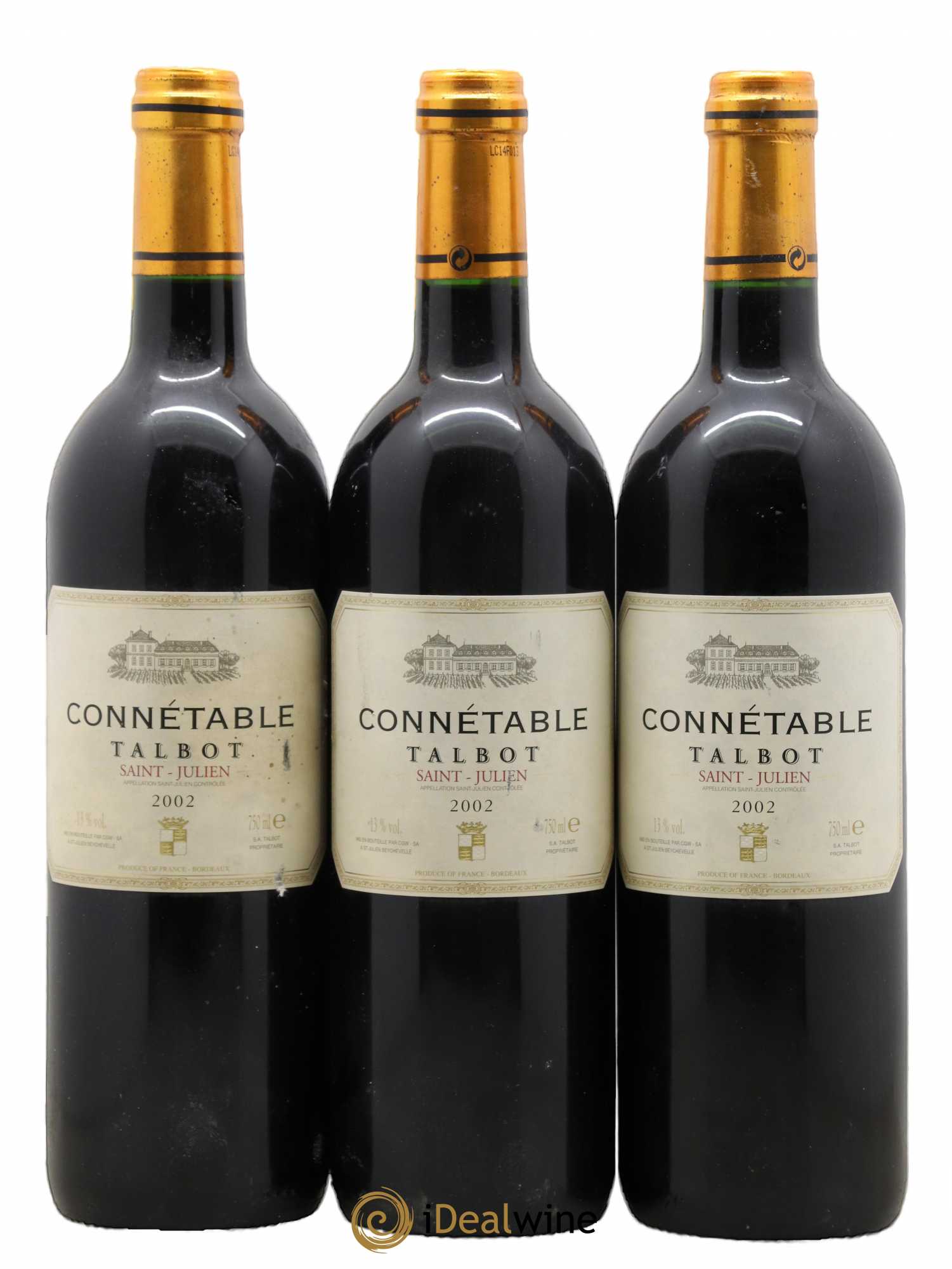 Connétable de Talbot Second Vin 2002 - Lot de 3 bouteilles - 0