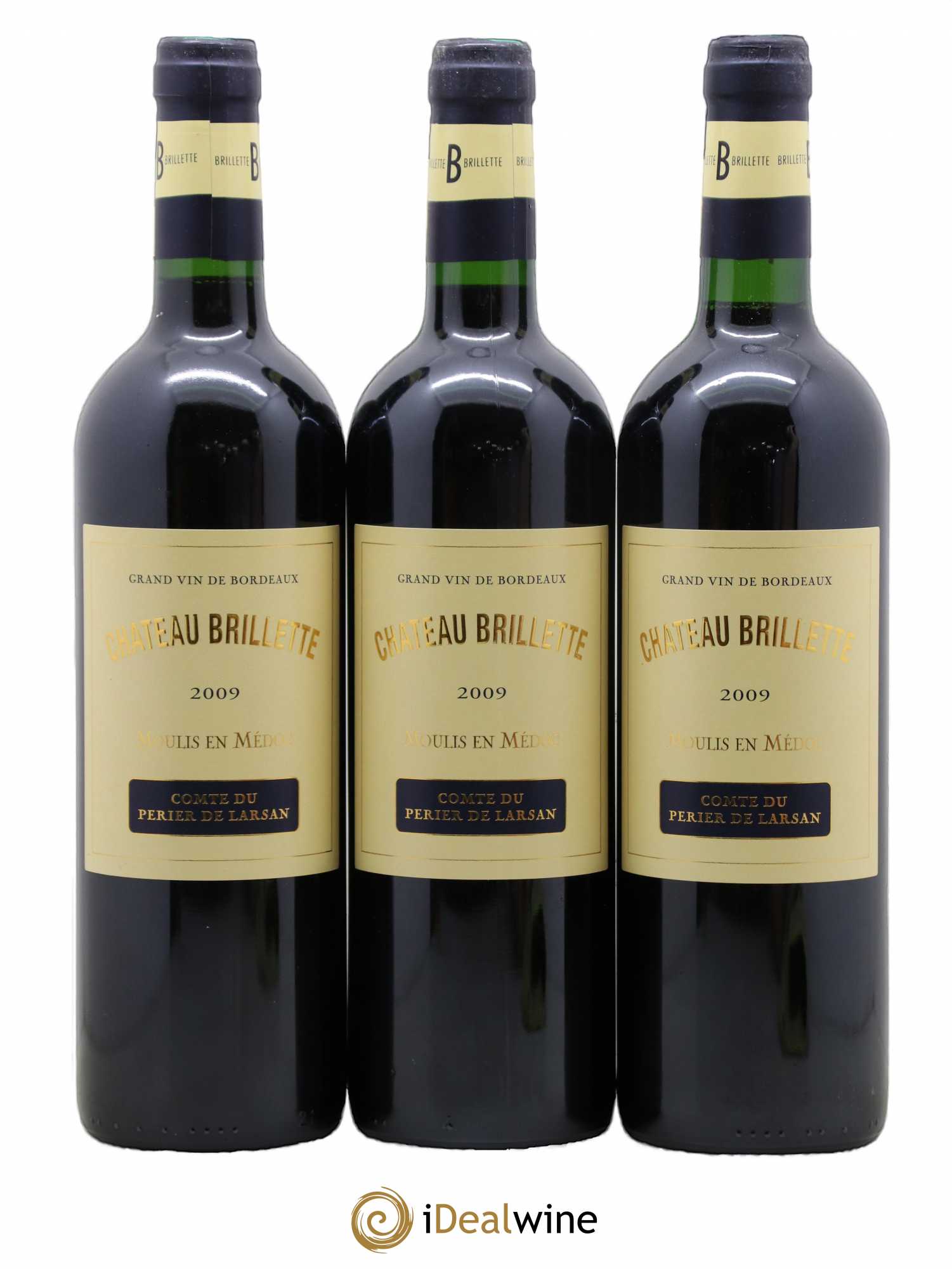 Château Brillette Cru Bourgeois 2009 - Lot de 3 bouteilles - 0