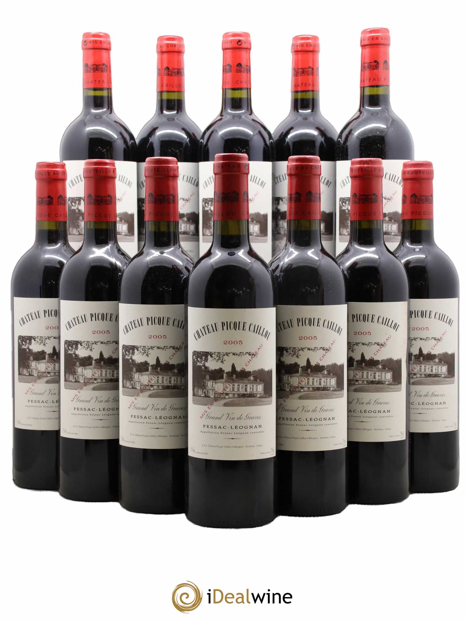 Château Picque Caillou 2005 - Lot de 12 bouteilles - 0