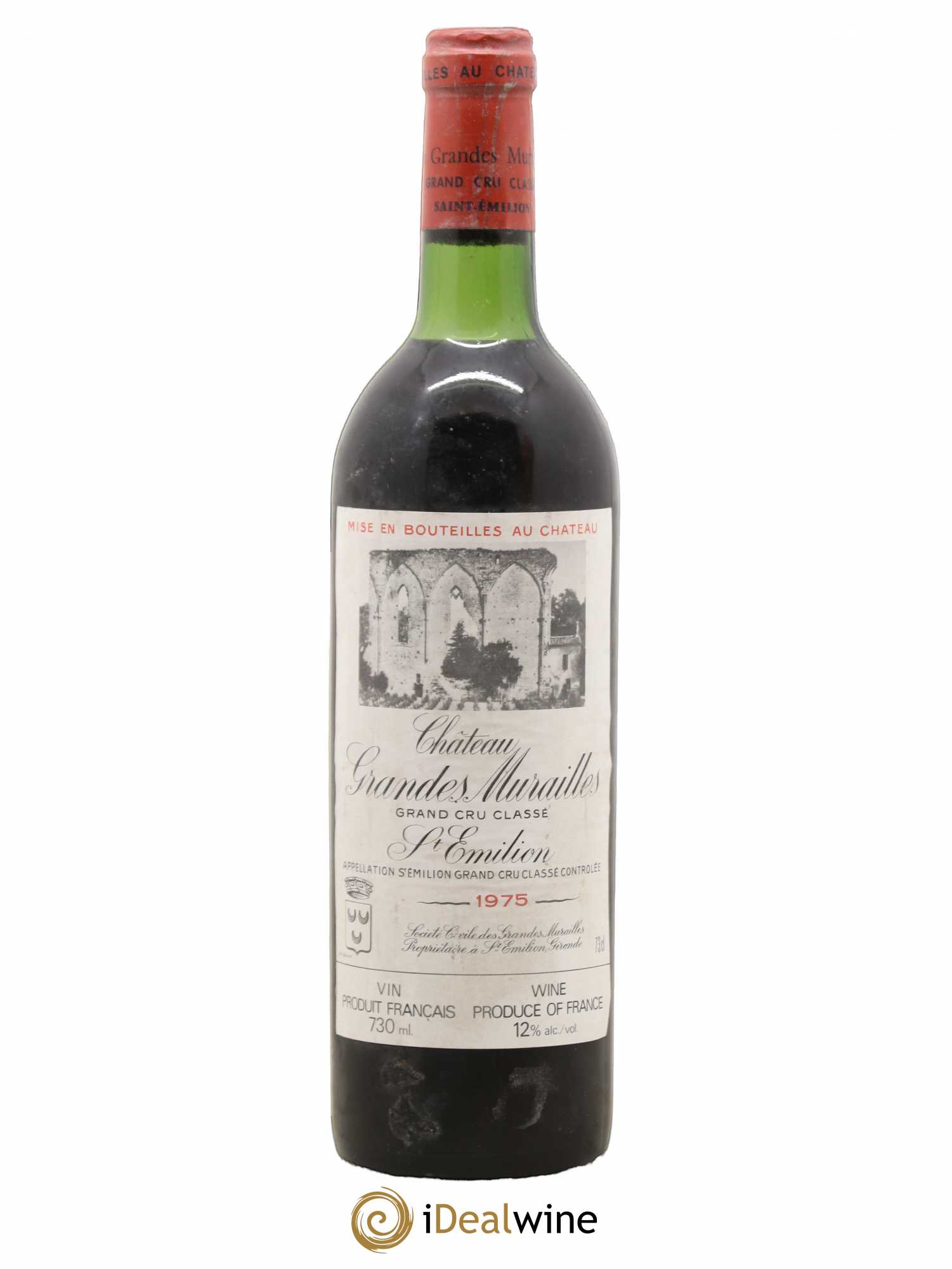 Château les Grandes Murailles Grand Cru Classé 1975 - Lotto di 1 bottiglia - 0