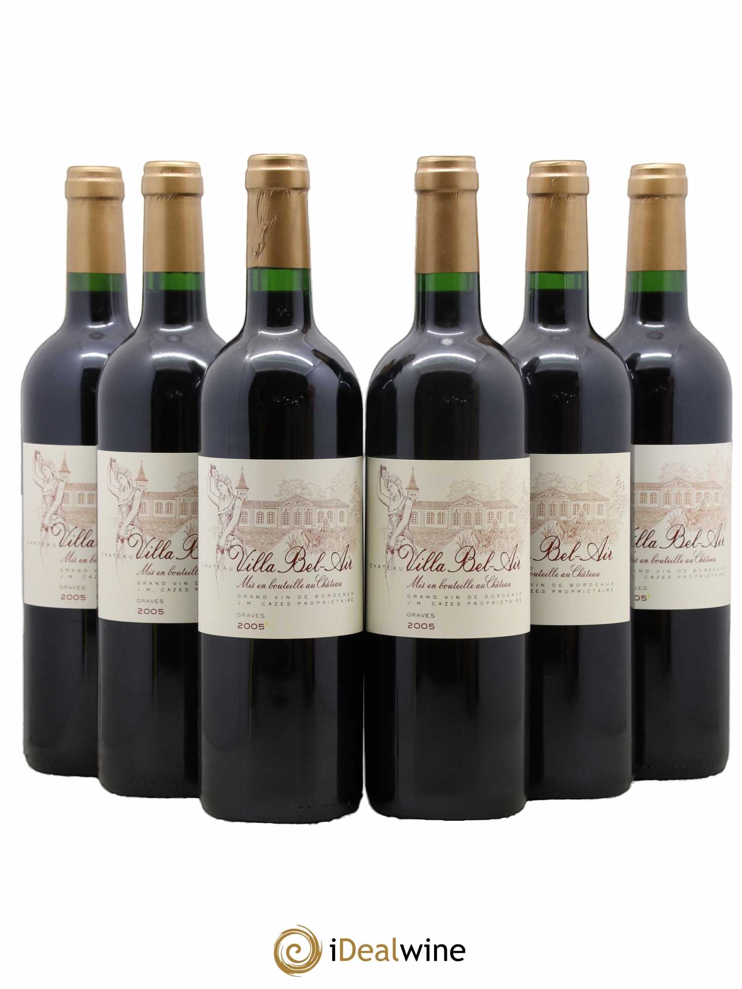 Graves Château Villa Bel-Air 2005 - Posten von 6 Flaschen - 0