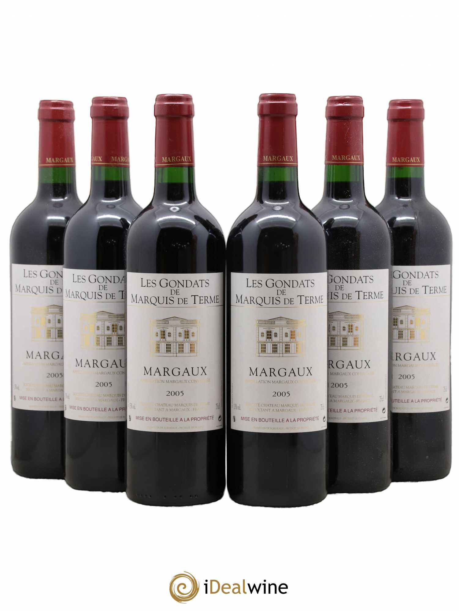 Bordeaux Margaux Les Gondats De Marquis De Terme 2005 - Posten von 6 Flaschen - 0