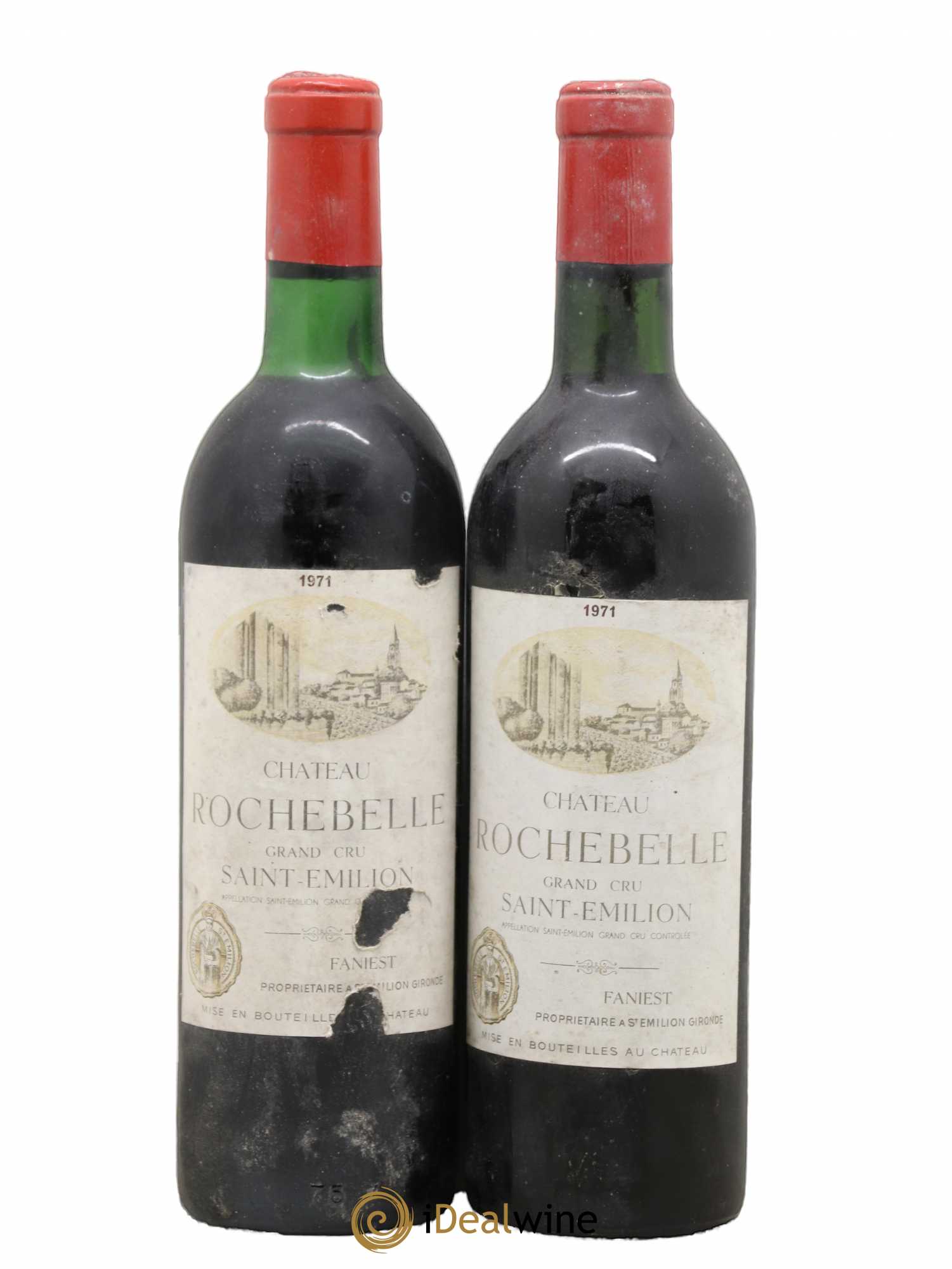 Château Rochebelle Grand Cru Classé 1971 - Lot de 2 bouteilles - 0