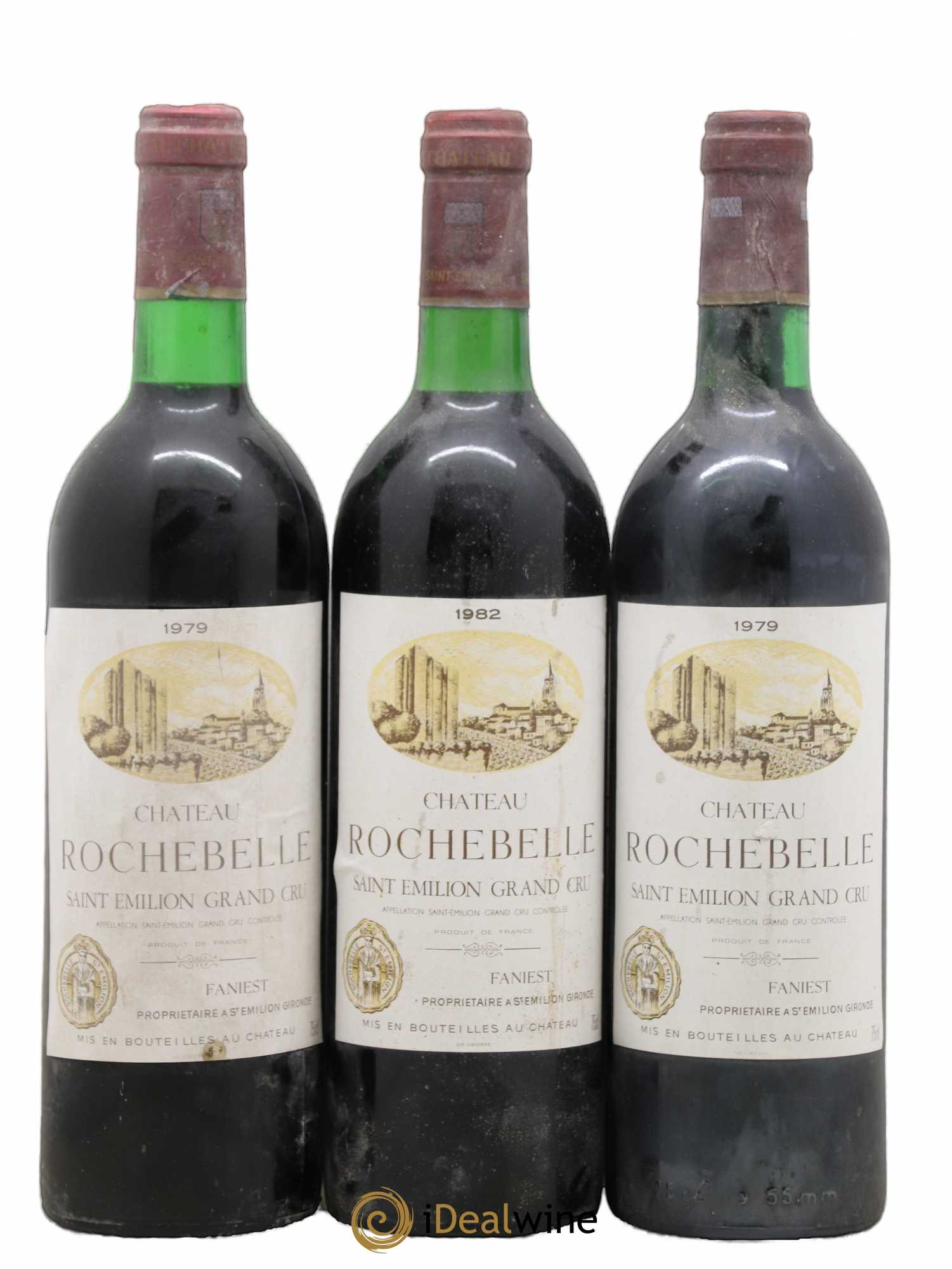Château Rochebelle Grand Cru Classé 1982 - Lot de 3 bouteilles - 0