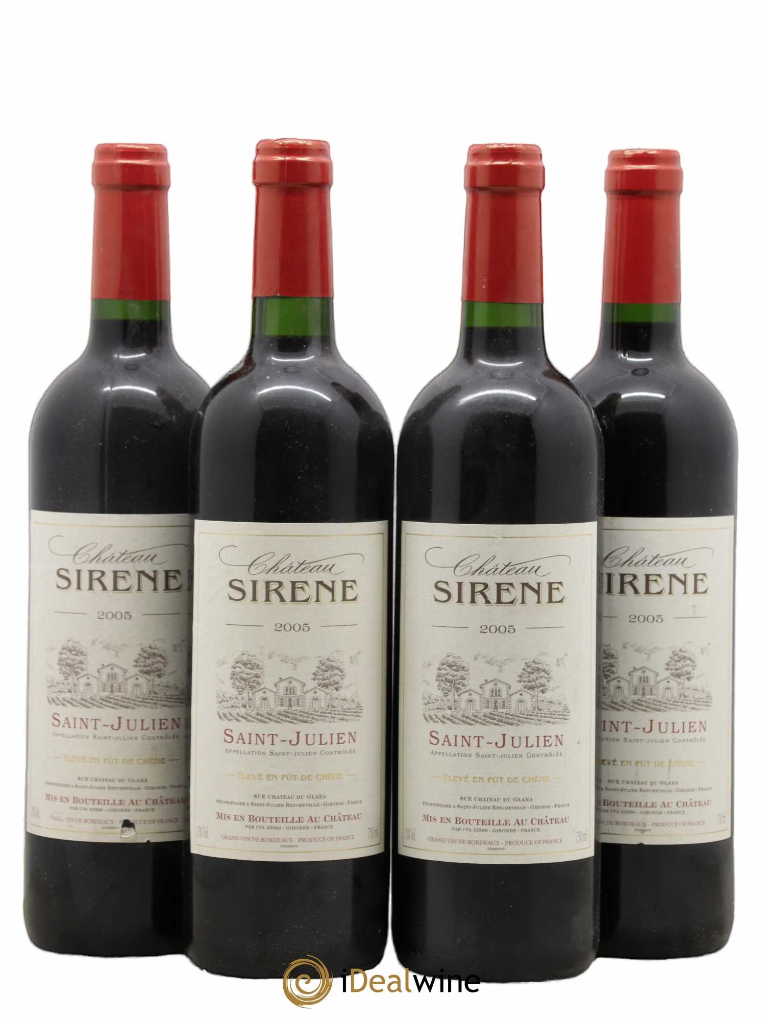 Saint-Julien Château Sirene 2005 - Lot de 4 bouteilles - 0