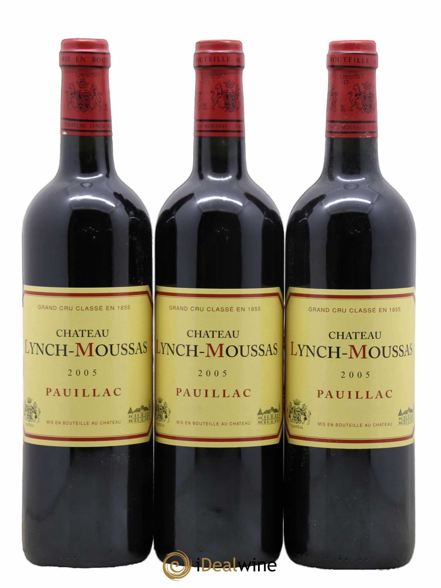 Château Lynch Moussas 5ème Grand Cru Classé 2005 - Lot de 3 bouteilles - 0