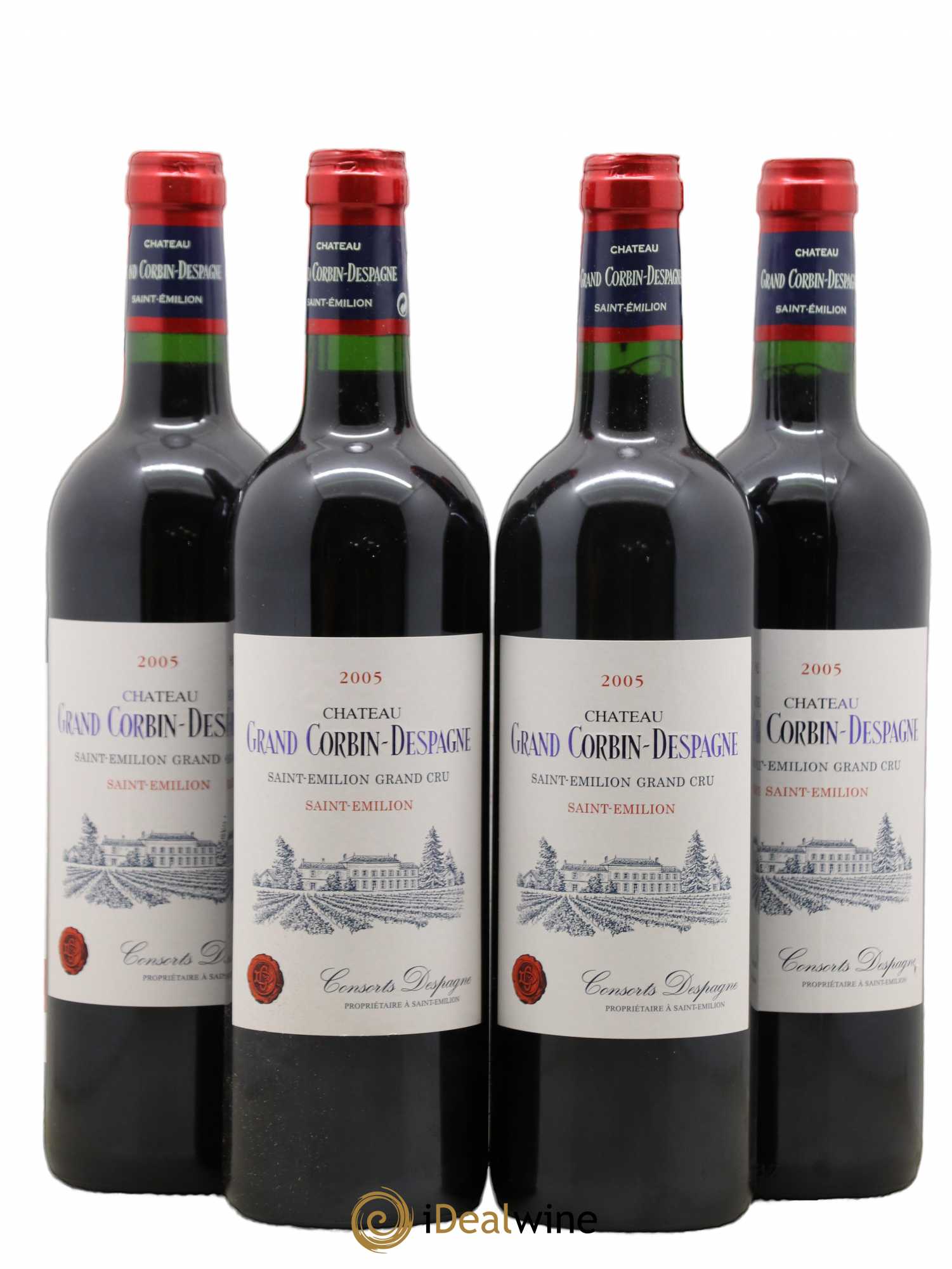 Château Grand Corbin Despagne Grand Cru Classé 2005 - Lot de 4 bouteilles - 0