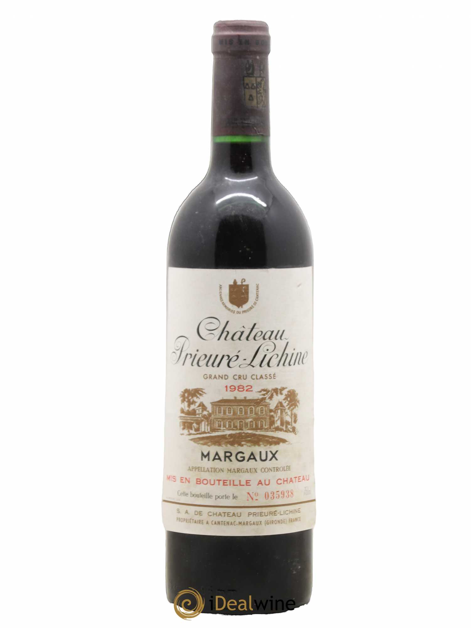Château Prieuré Lichine 4ème Grand Cru Classé 1982 - Lot de 1 bouteille - 0