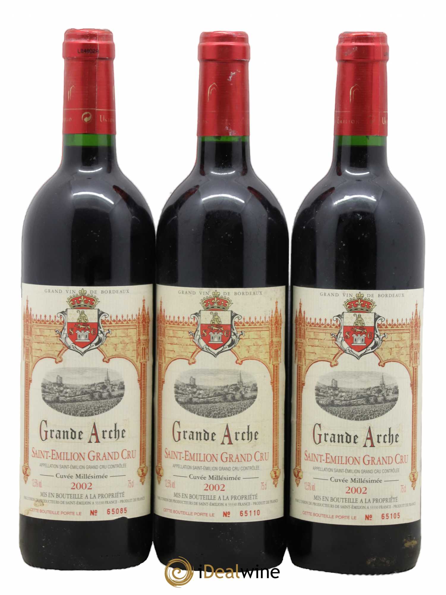 Saint-Émilion Grand Cru Grande Arche (sans prix de réserve) 2002 - Posten von 3 Flaschen - 0