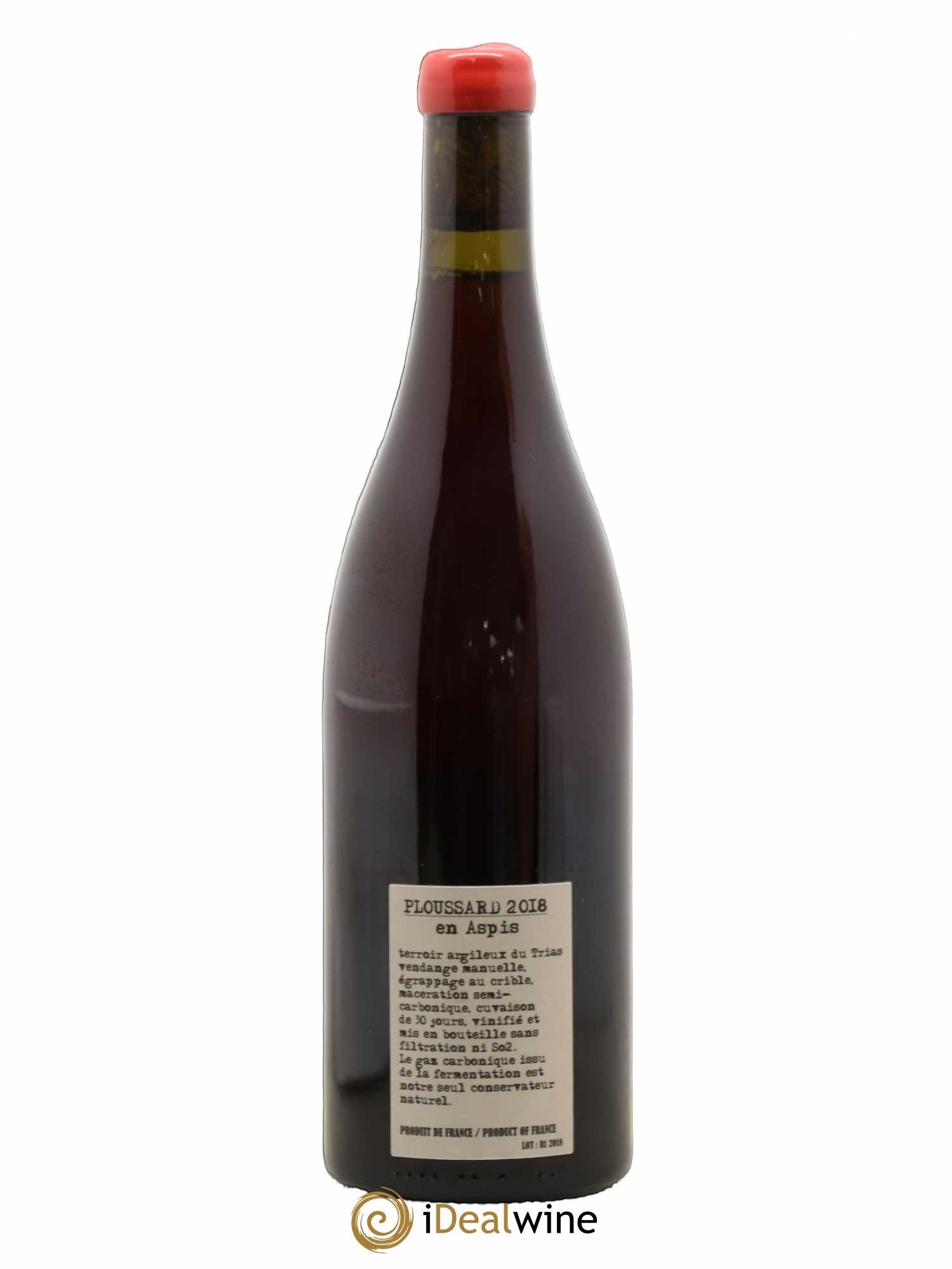 Arbois-Pupillin Ploussard En Aspis Adeline Houillon & Renaud Bruyère 2018 - Lot de 1 bouteille - 1